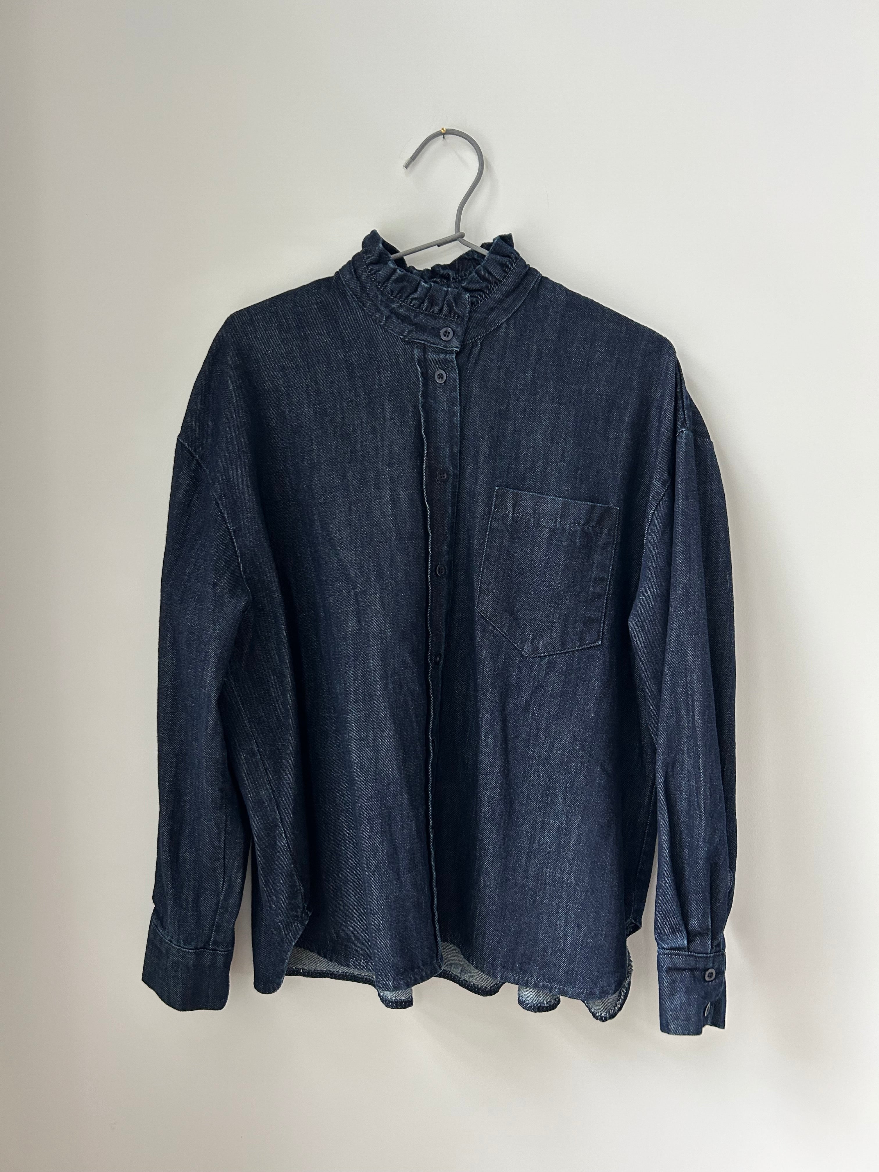 Jeansbluse - dark denim