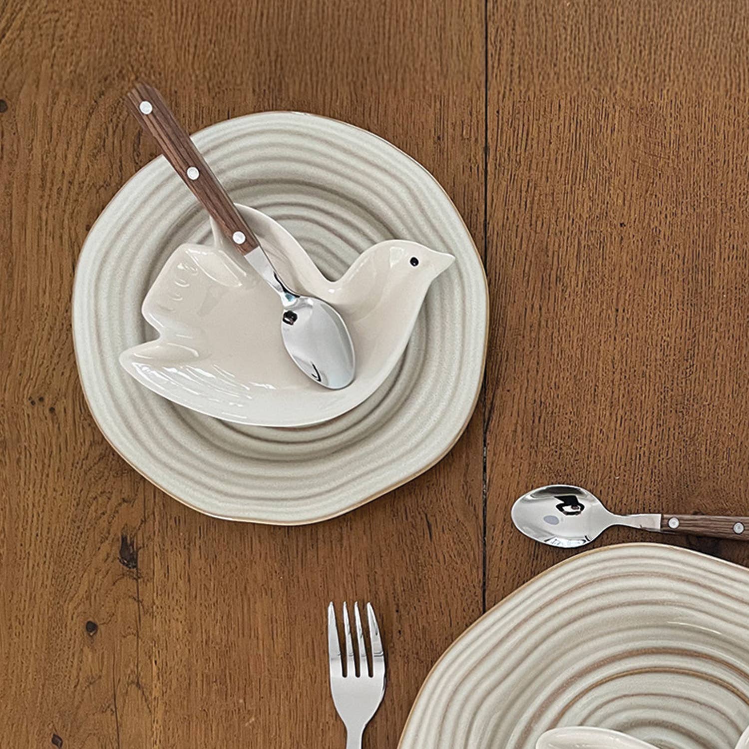 Kleine Schale in Vogel-Form - sand