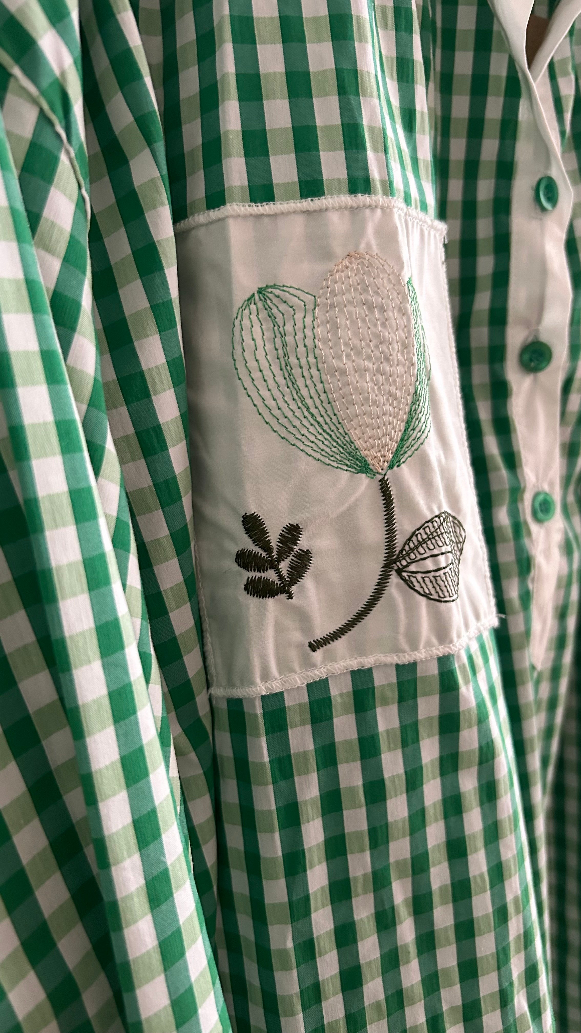 Bluse kariert - grün