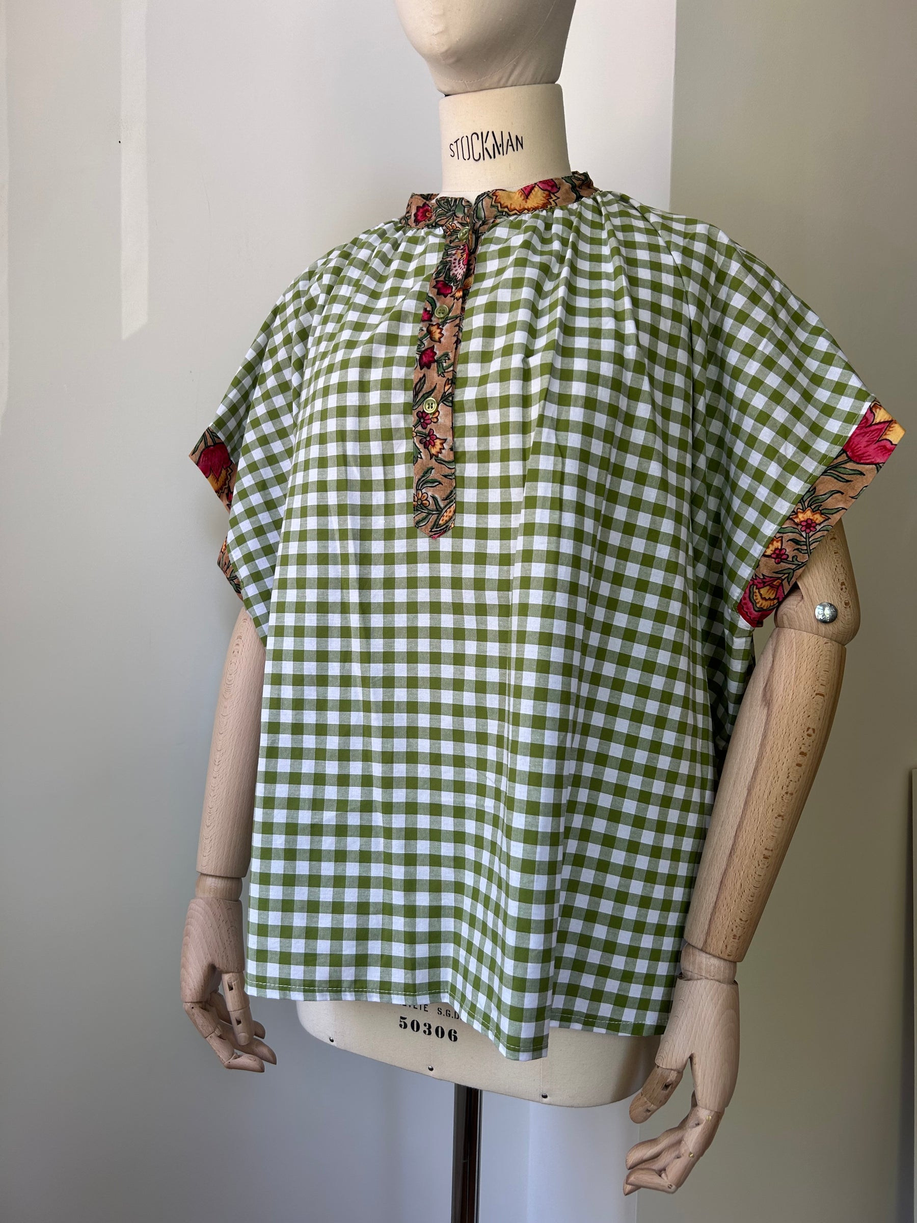 Vichy-Karo Bluse - grün