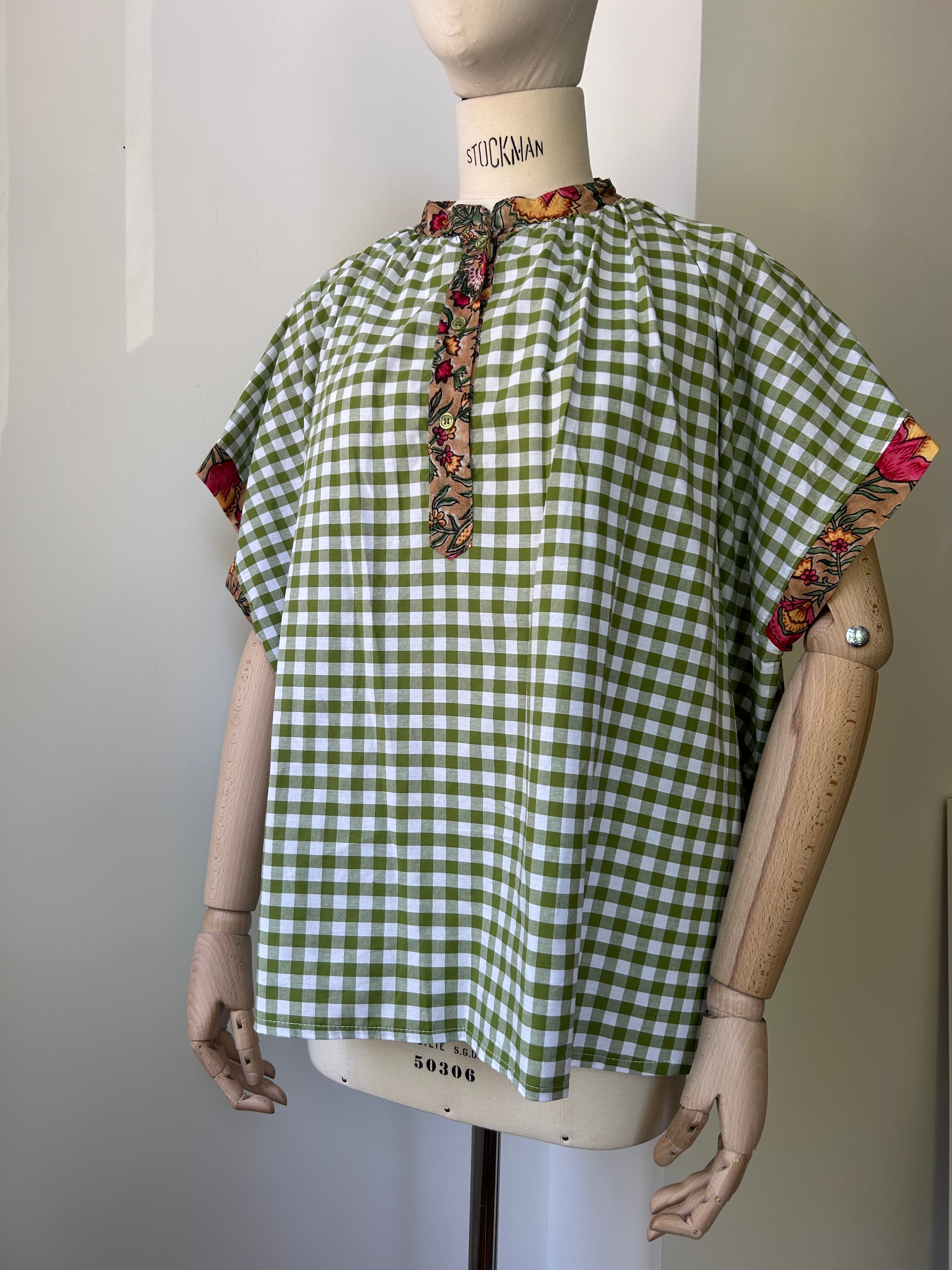 Vichy-Karo Bluse - grün