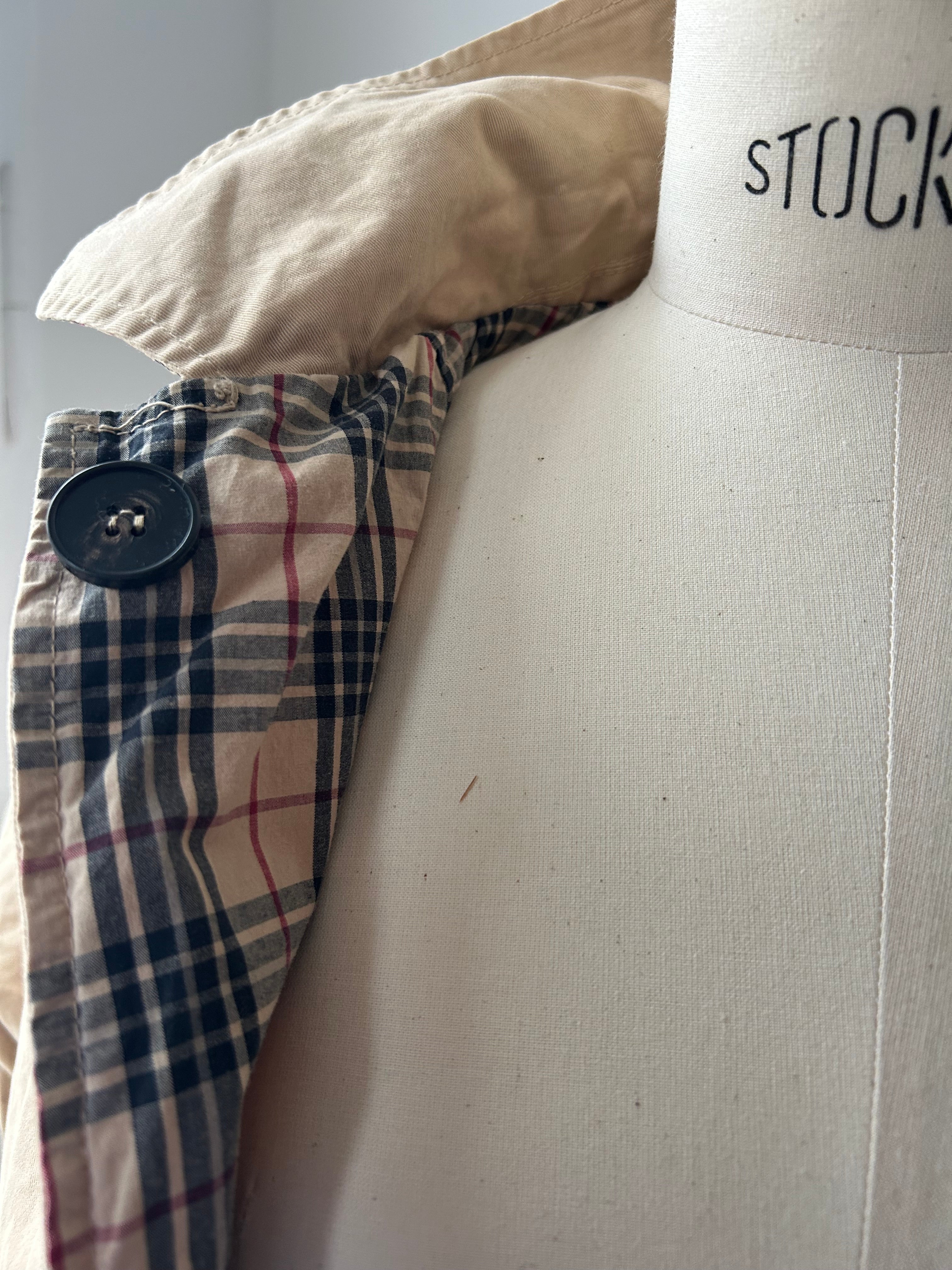 Wendemantel mit Karomuster - beige