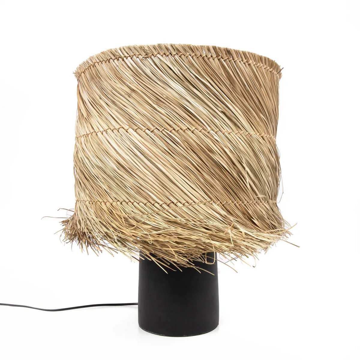 Tischlampe Sisal - schwarz