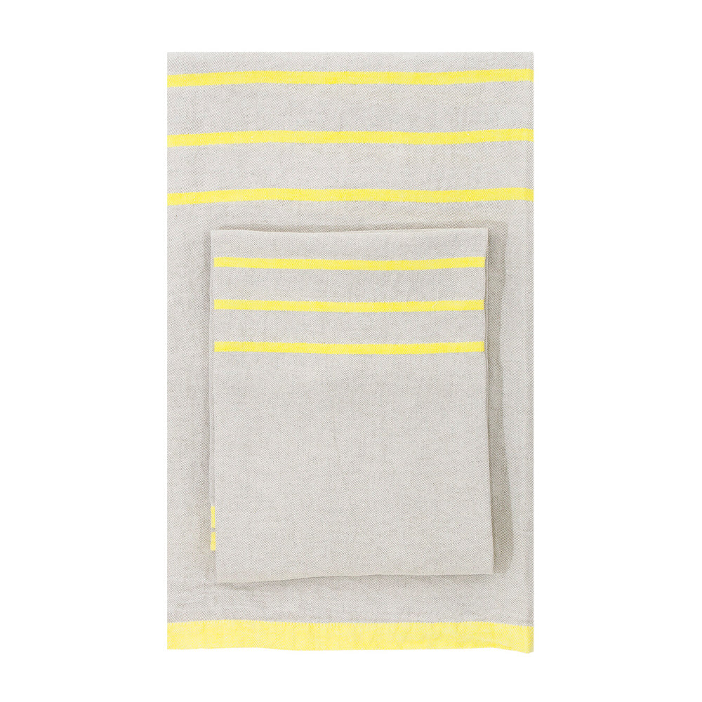 Strandtuch aus Leinen USVA - linen-yellow