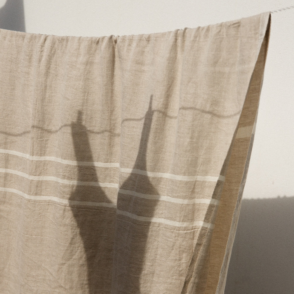 Strandtuch aus Leinen USVA - linen-white