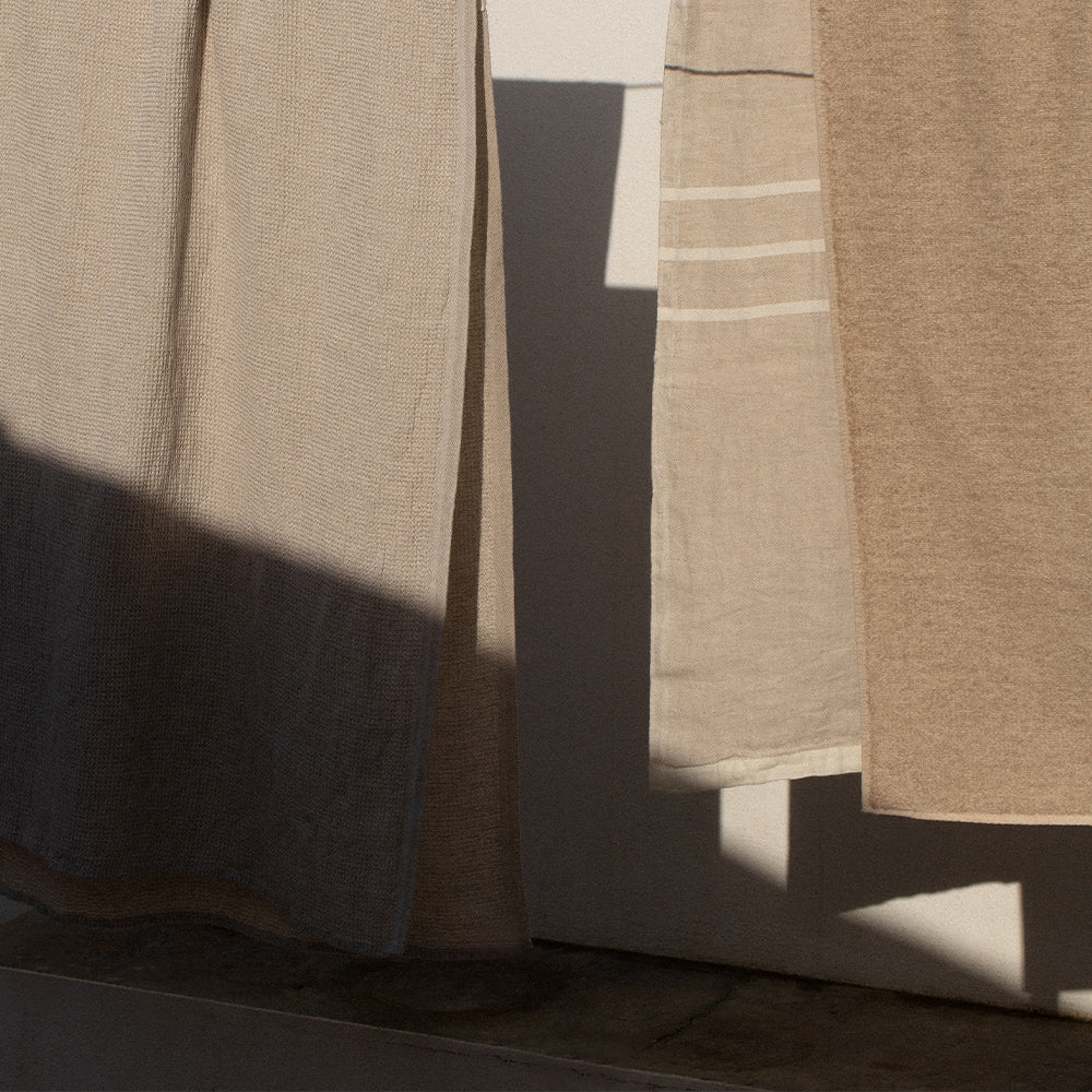 Strandtuch aus Leinen USVA - linen-white