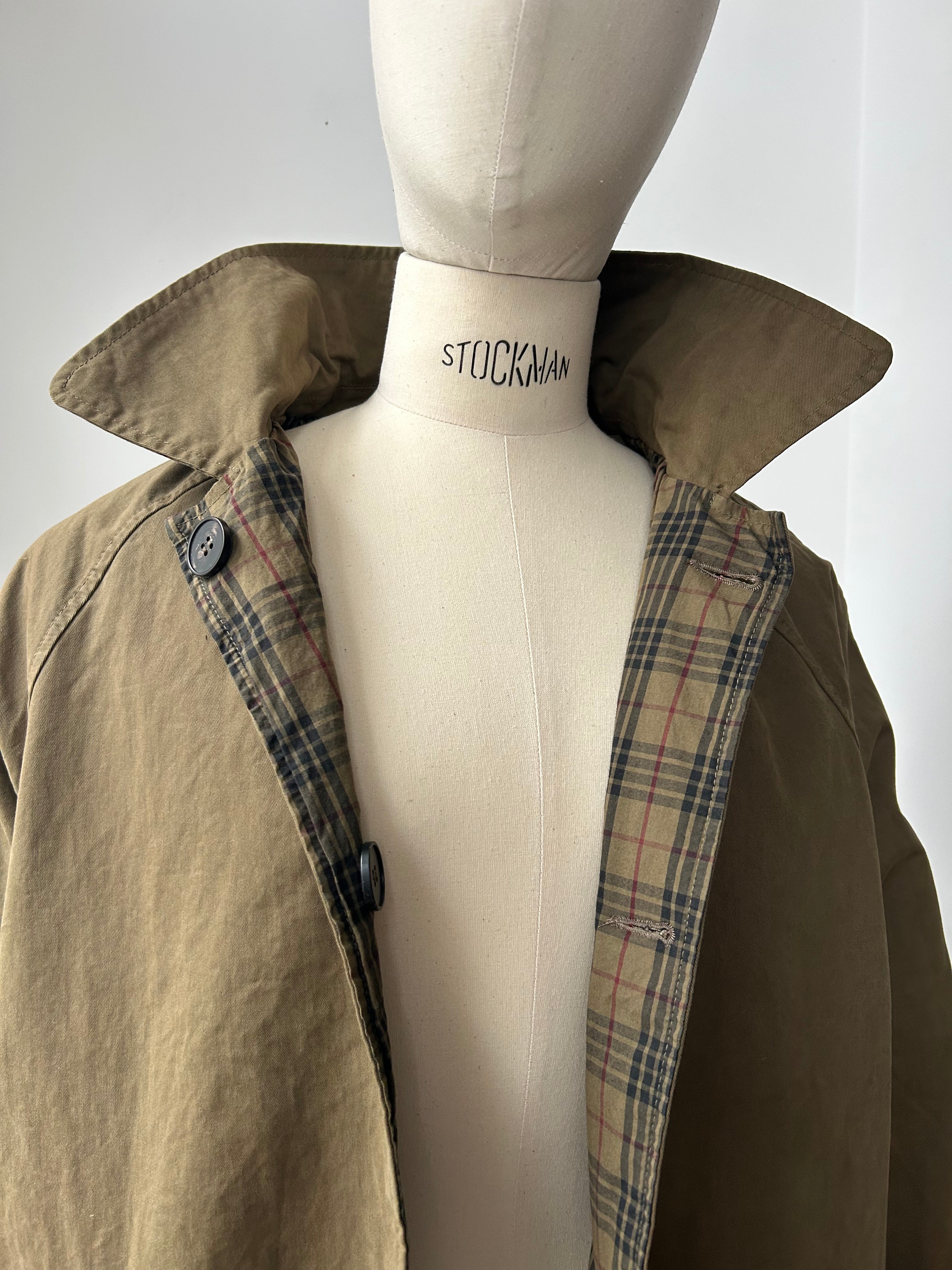 Wendemantel mit Karomuster - braun