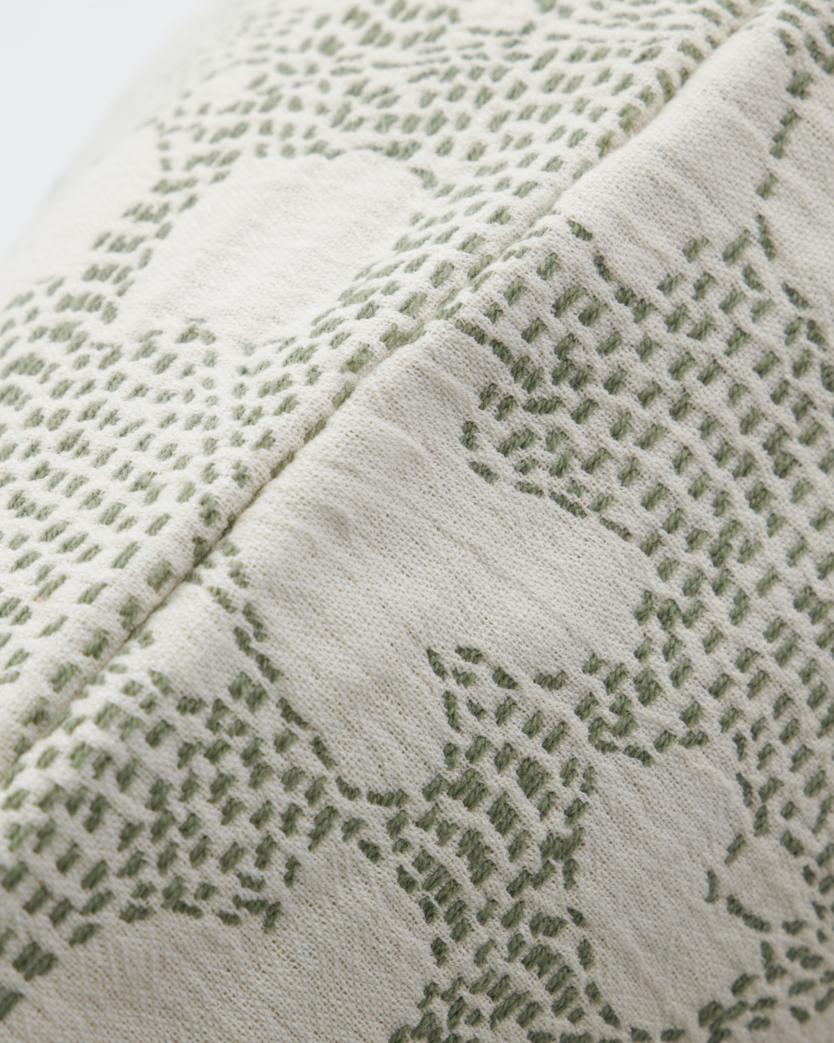 Kissenbezug Mori – Off-White / Khaki 50x50