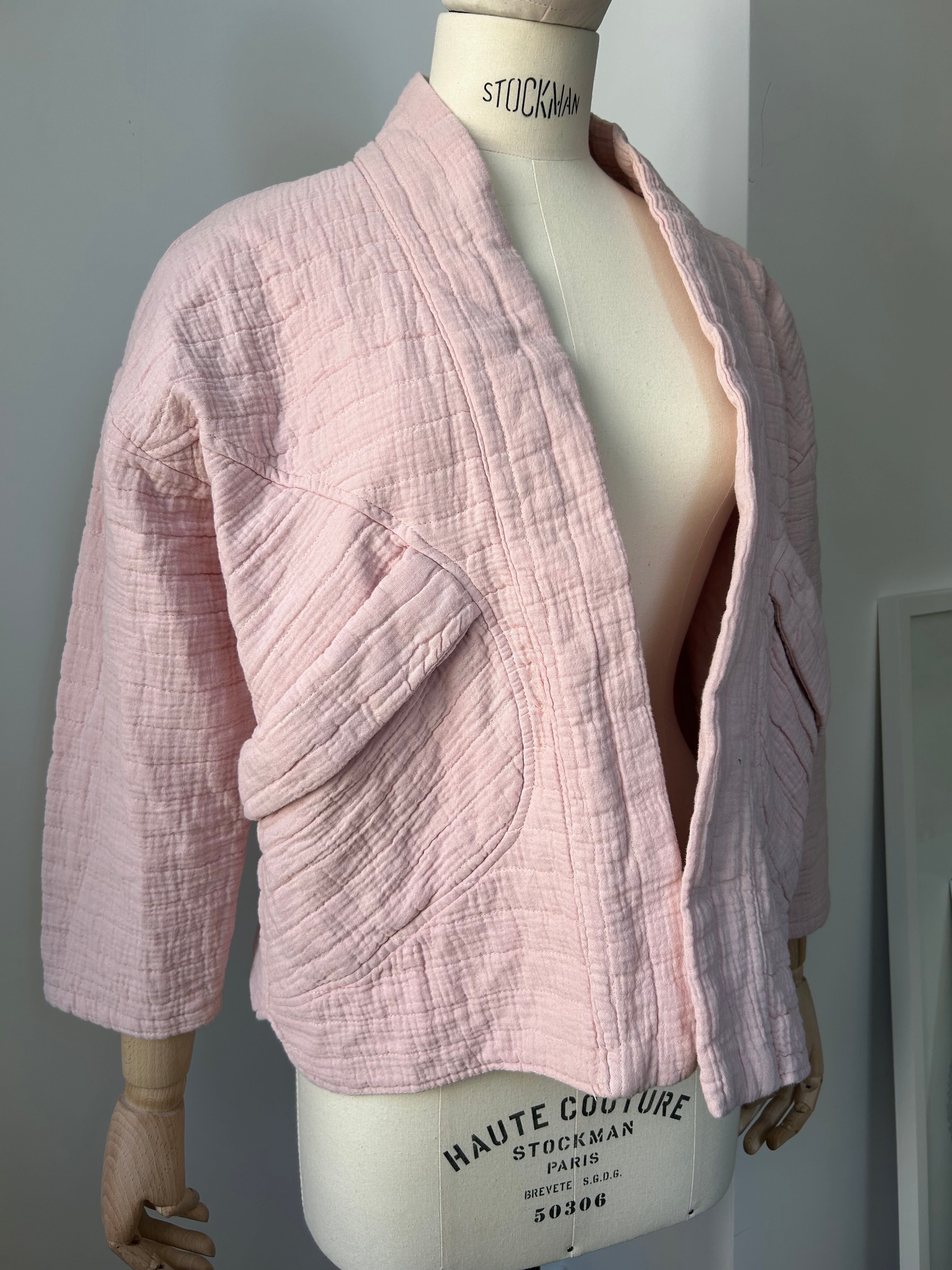 Kimono-Jacke - zartes Altrosa