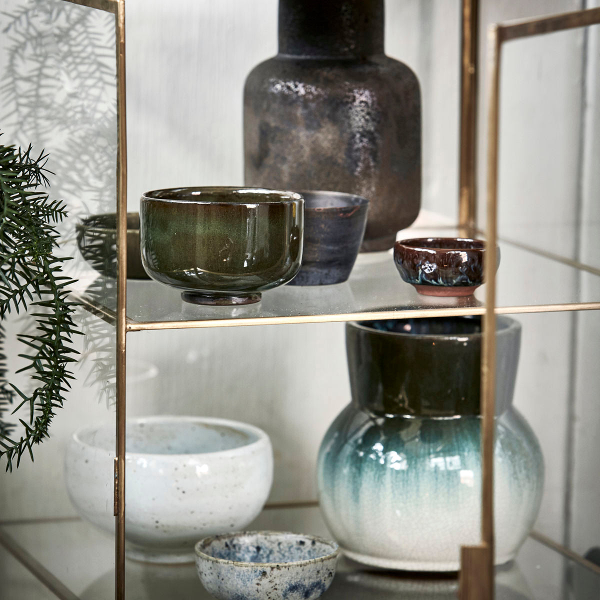Schrank Glass - messing 35 x 35 x 56,5 cm