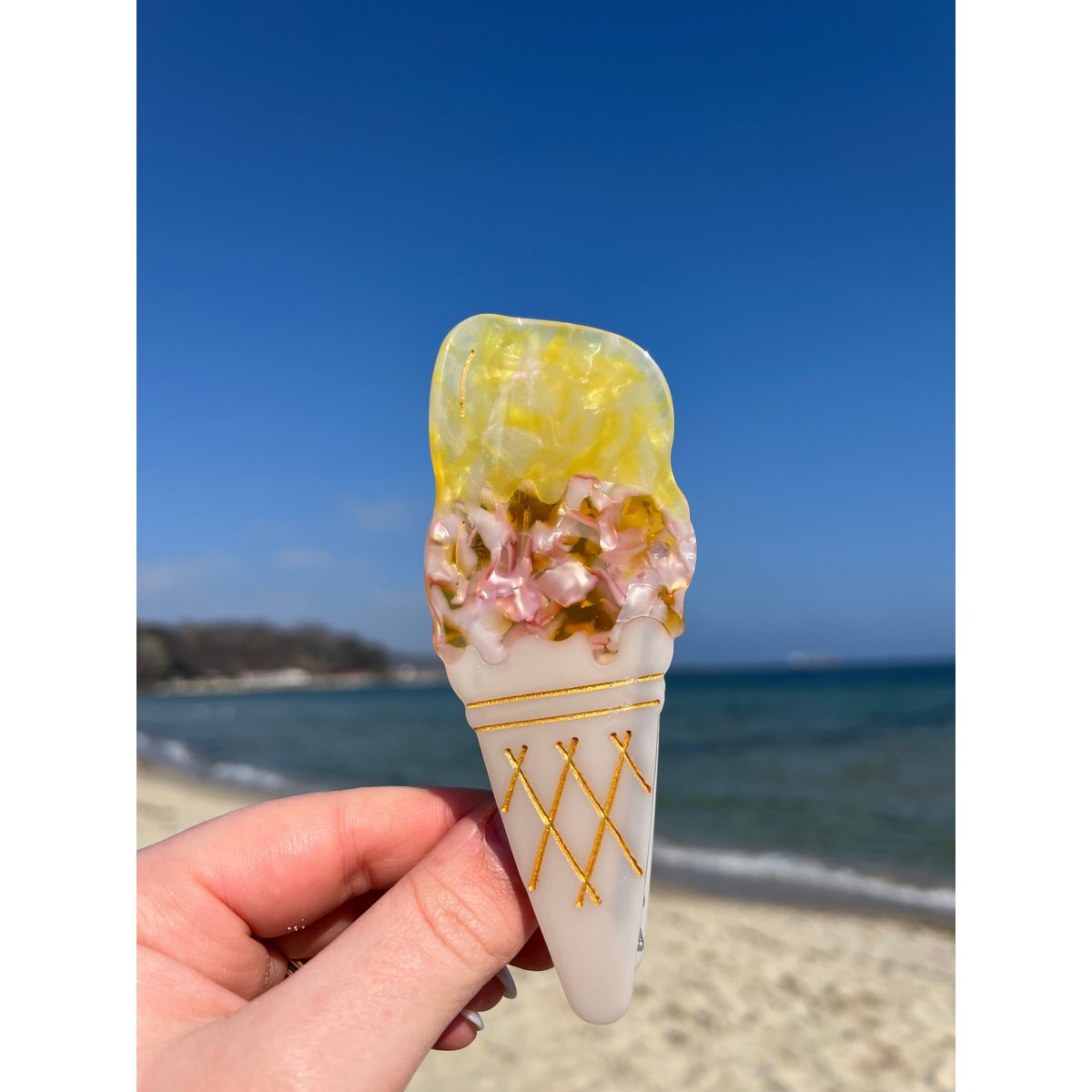 Haarklammer Icecream - Yellow