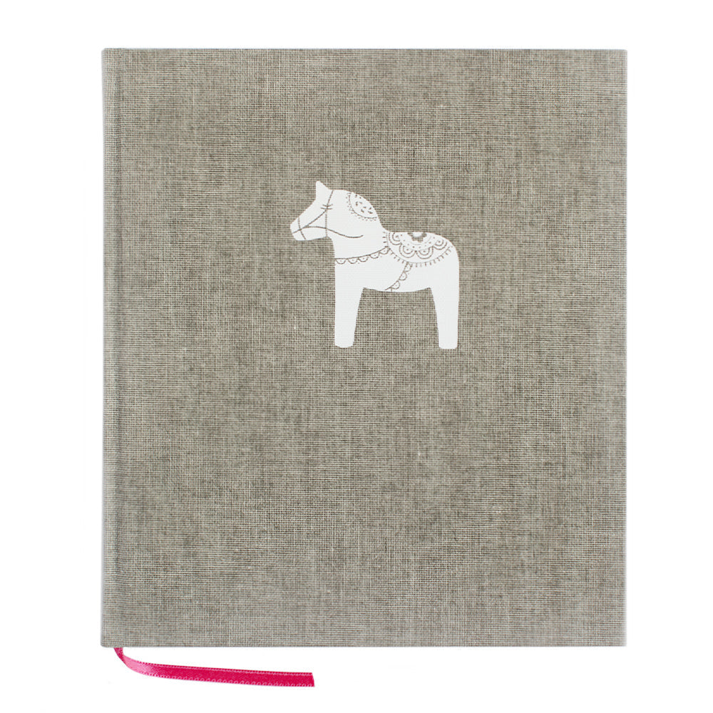 Notizbuch Dalapferd - grau 21 x 24 cm