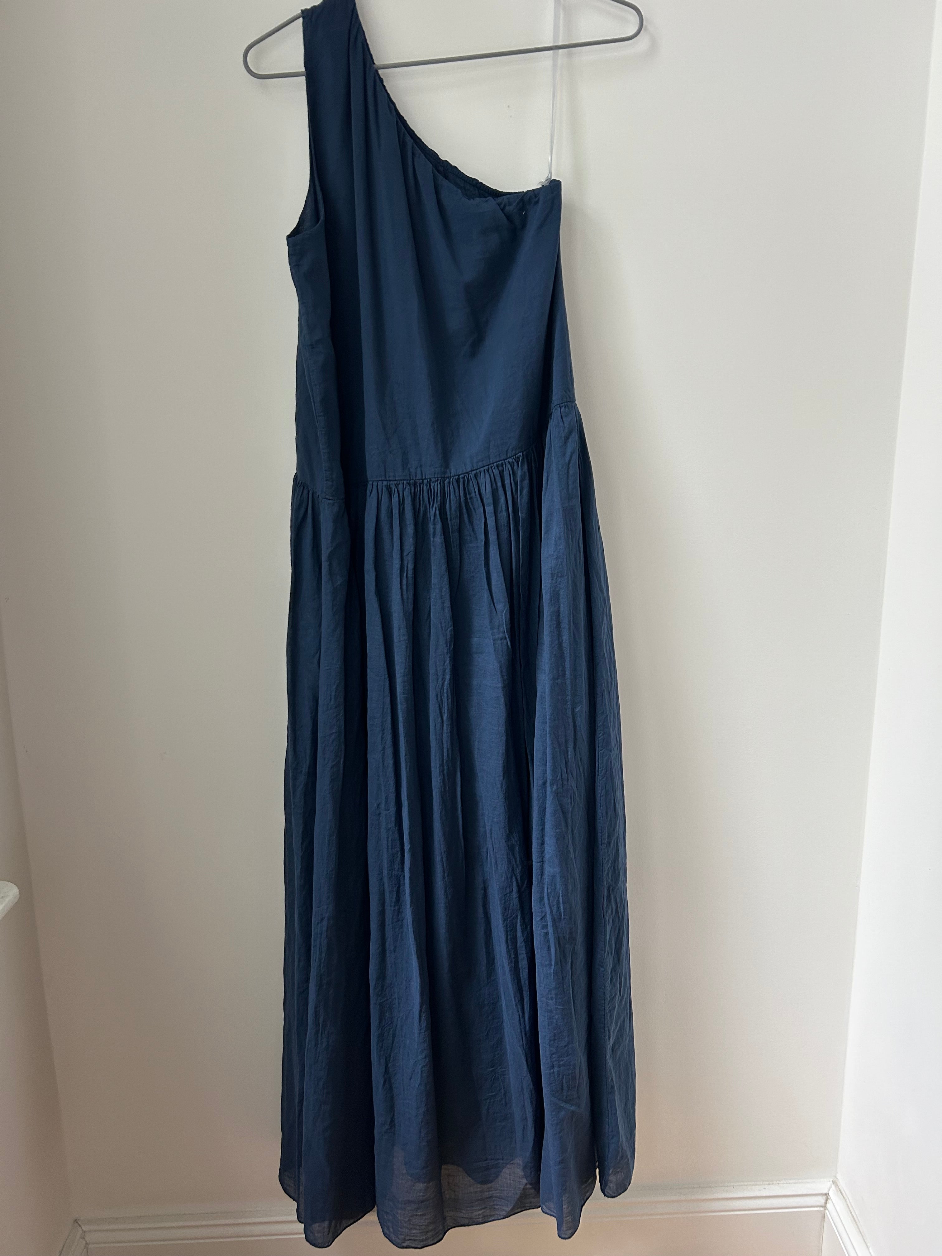 One Shoulder Kleid - dunkelblau