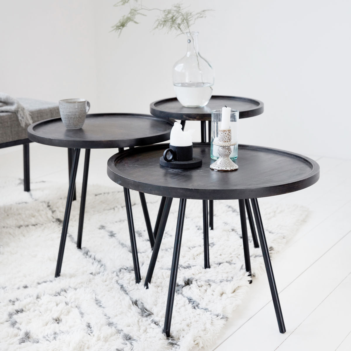 Couchtisch Juco - schwarz h 45 cm