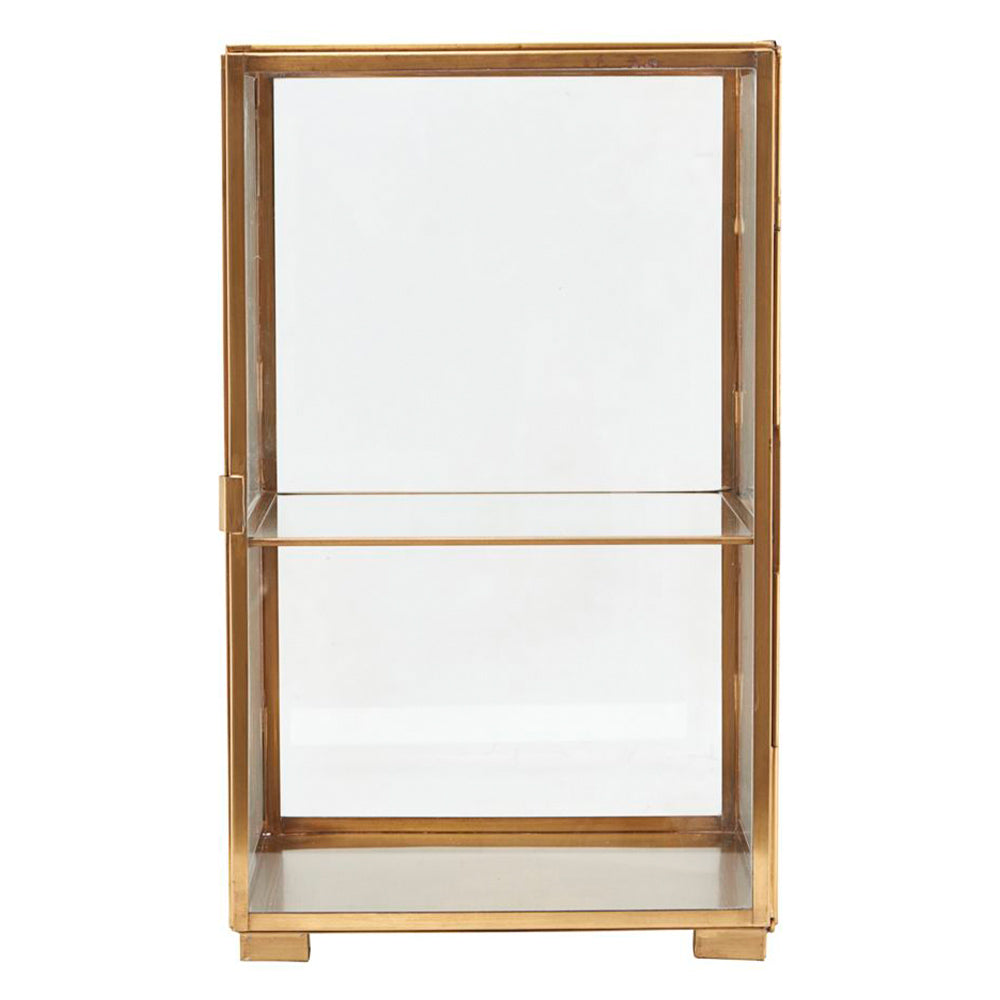 Schrank Glass - messing 25 x 41 x 25 cm