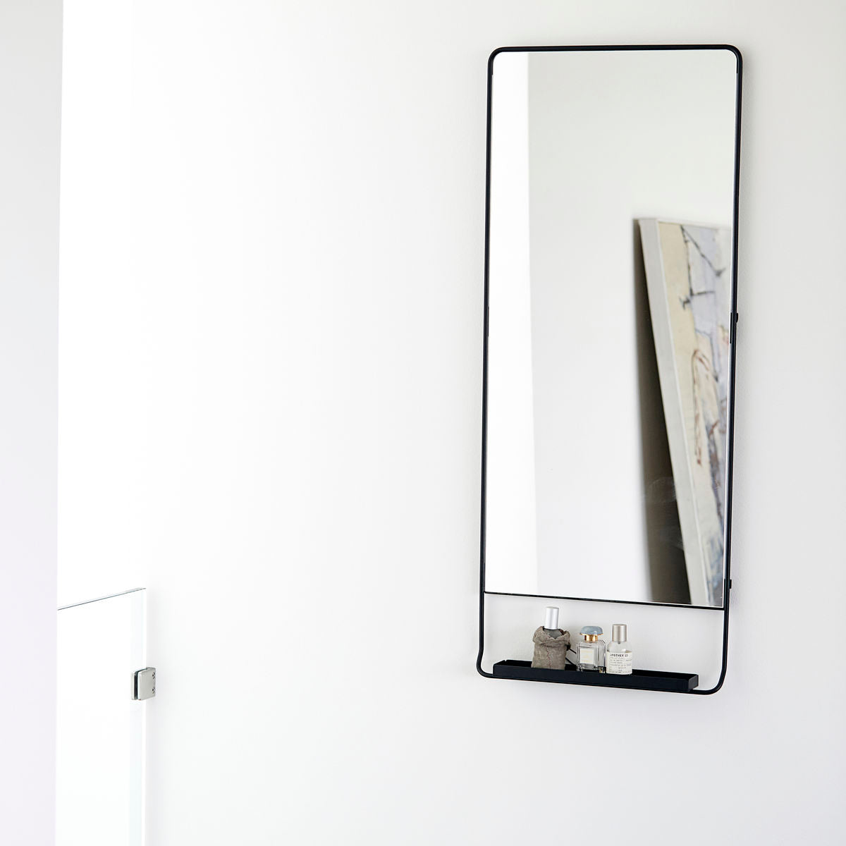 Spiegel mit Ablage Chic - schwarz 45 x 110 cm