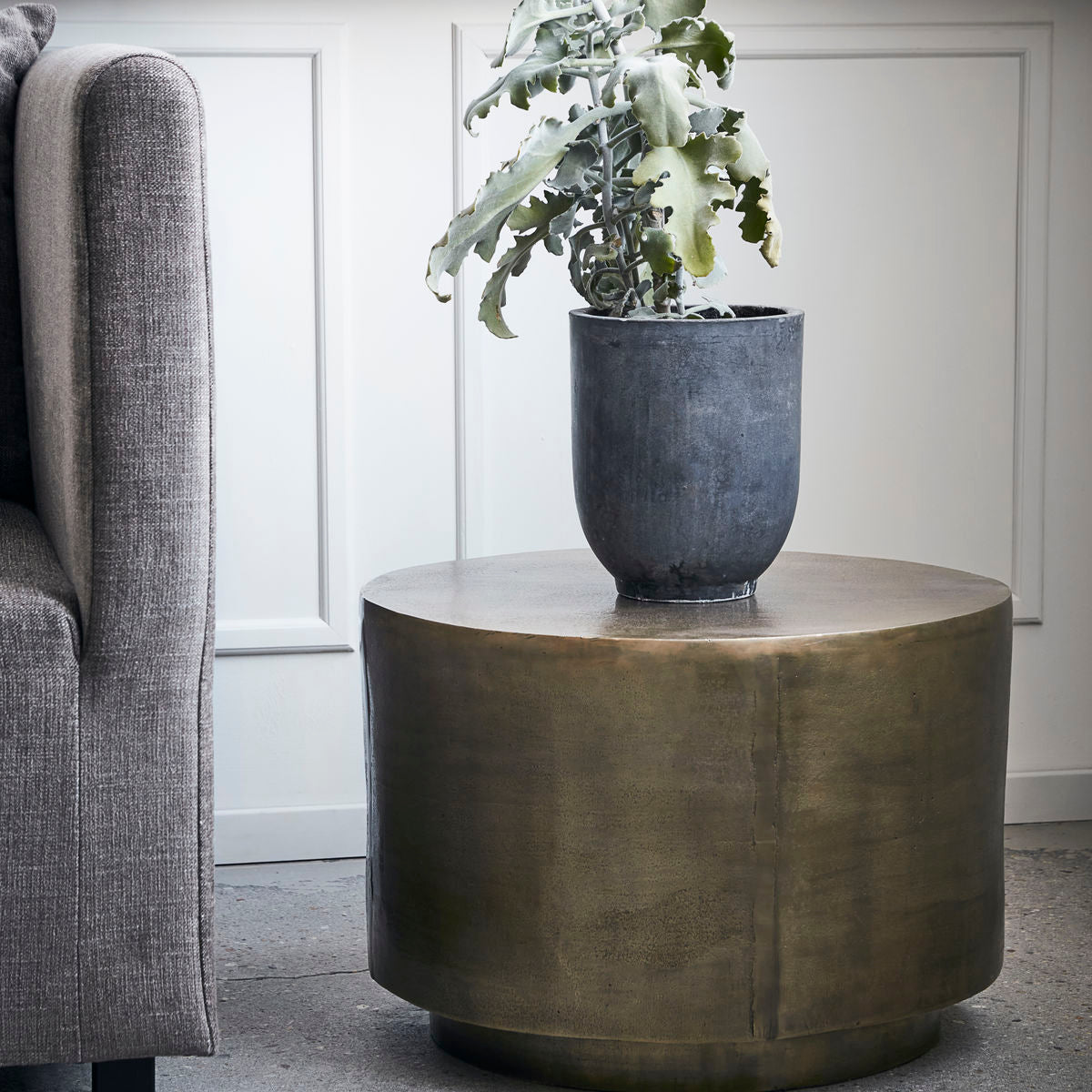 Couchtisch Rota - antikes messing Ø 35 cm