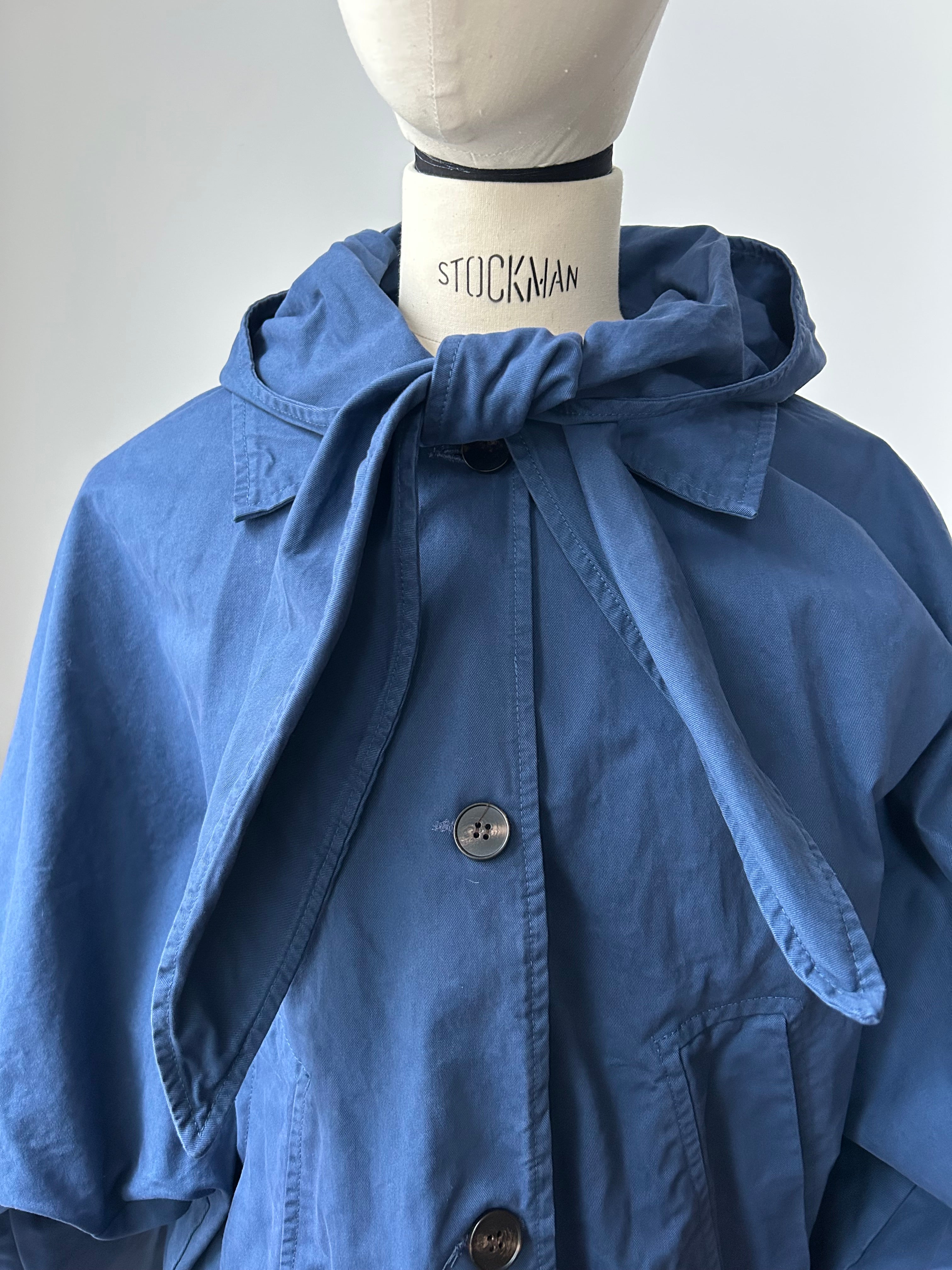 Jacke mit Kapuzenschal zum Knoten - navy