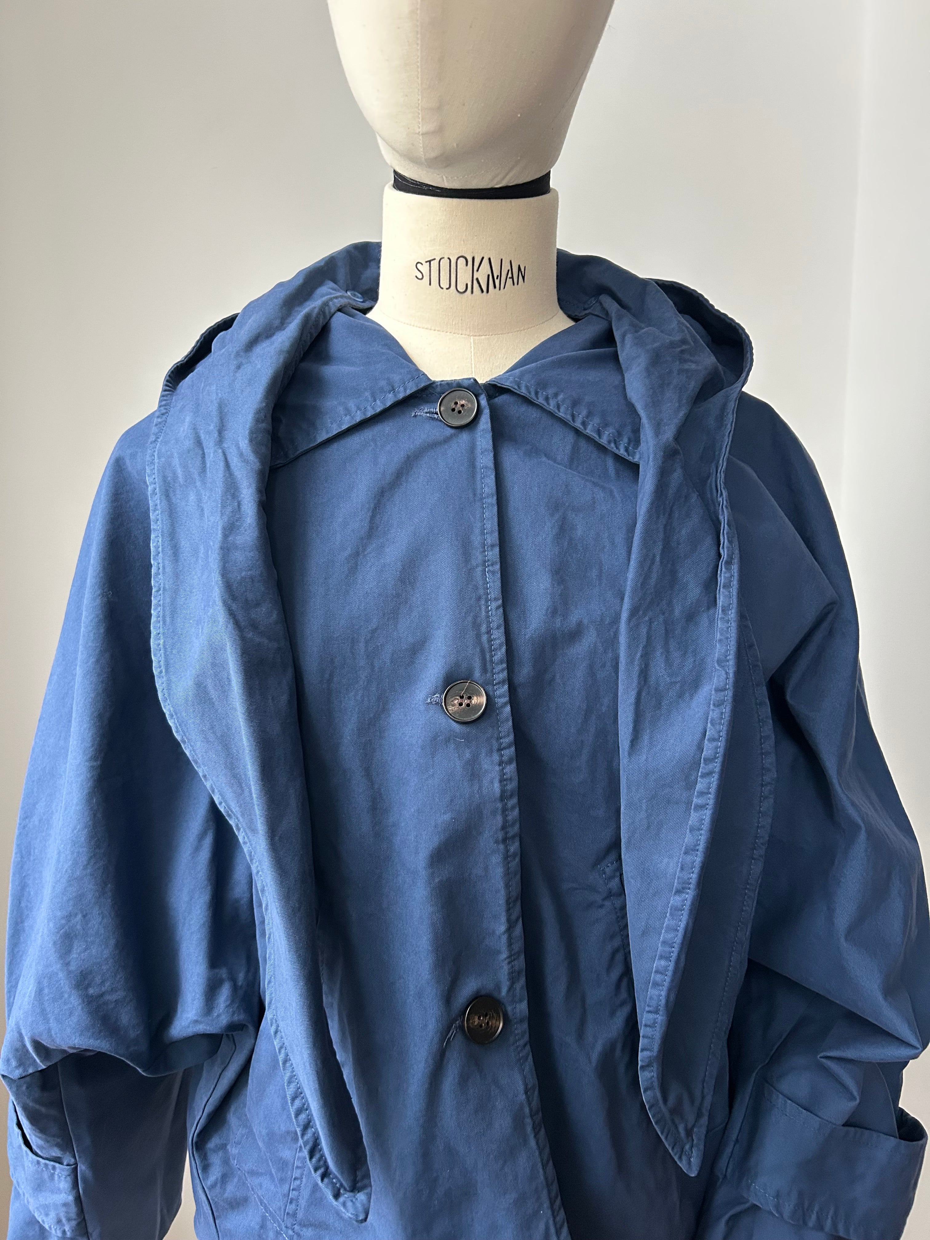 Jacke mit Kapuzenschal zum Knoten - navy