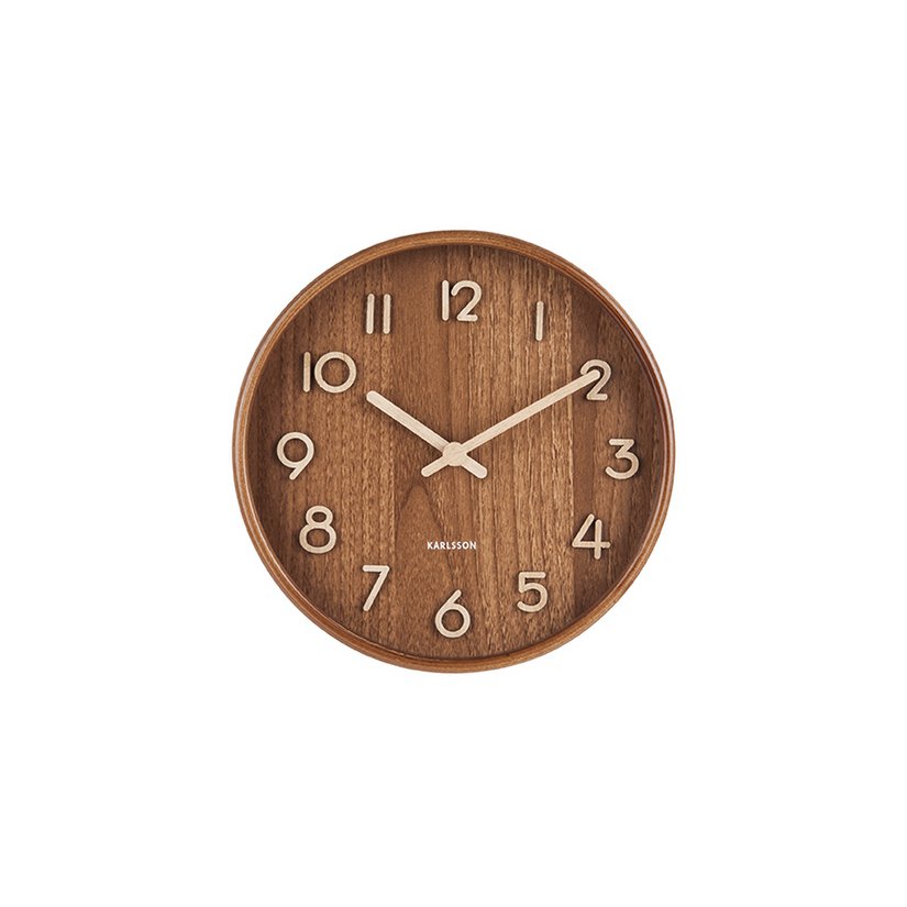 Wanduhr Pure Small - Braun