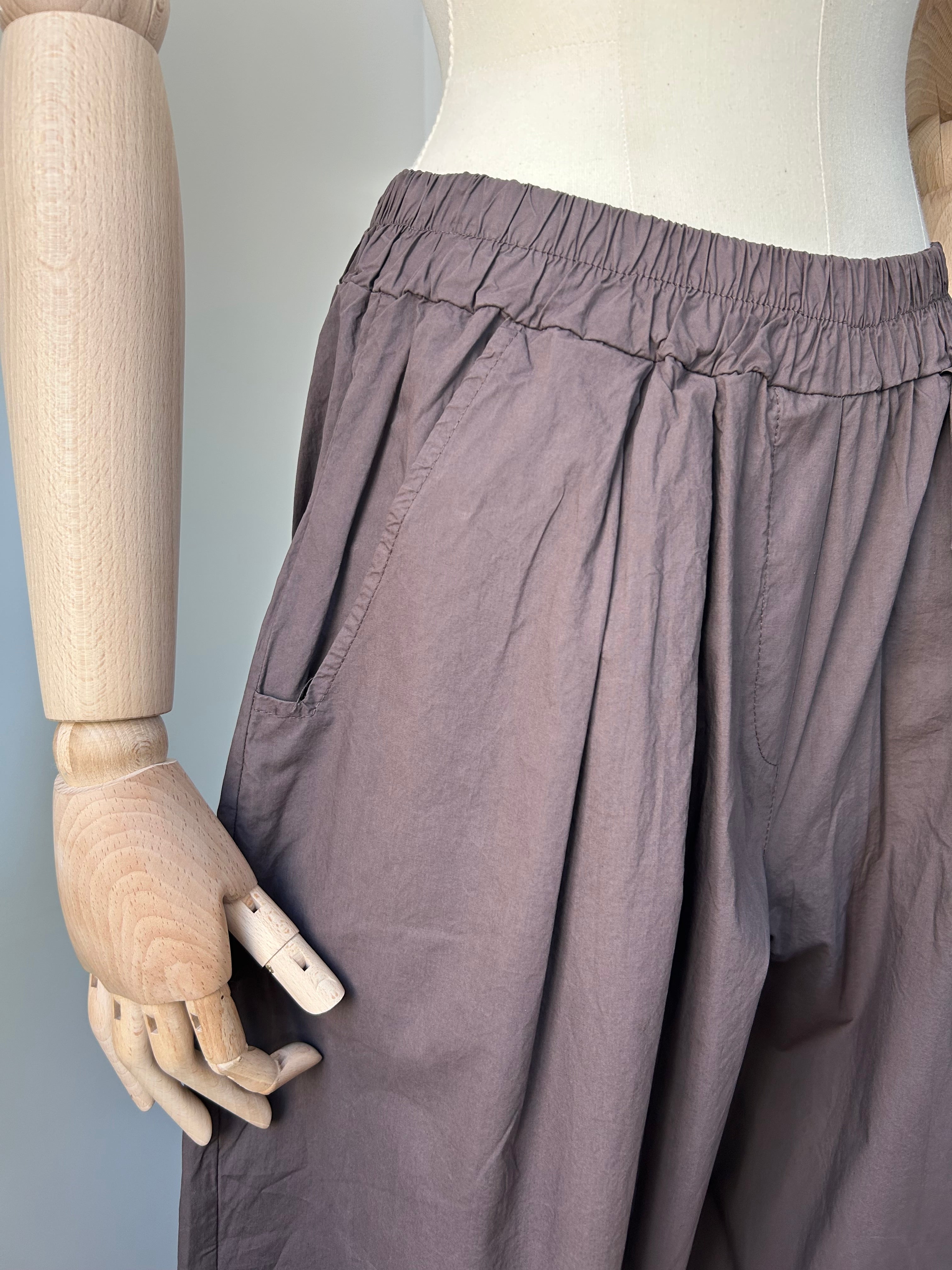Leichte Culotte Palazzo-Hose - braun