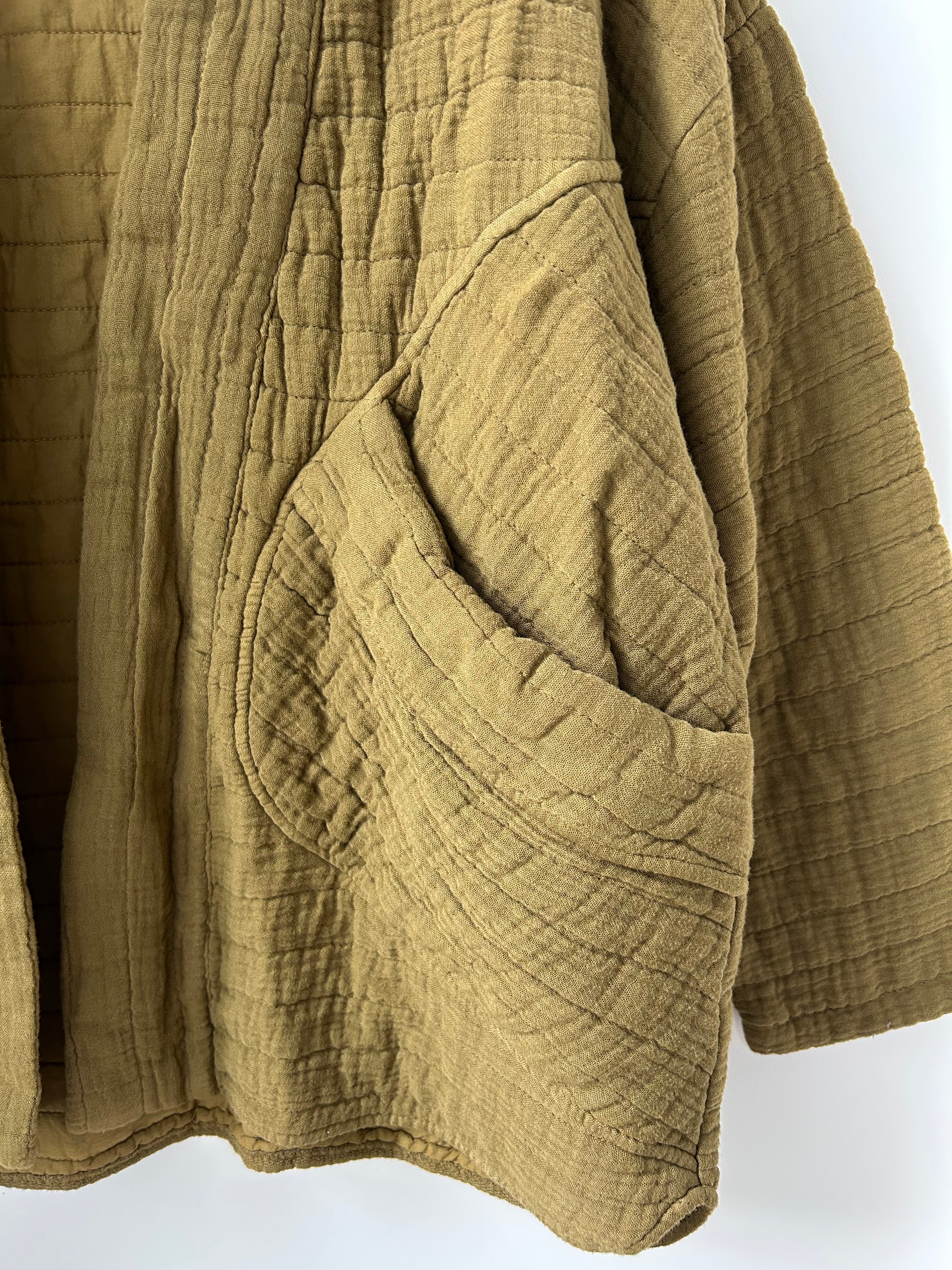 Kimono-Jacke - ocker
