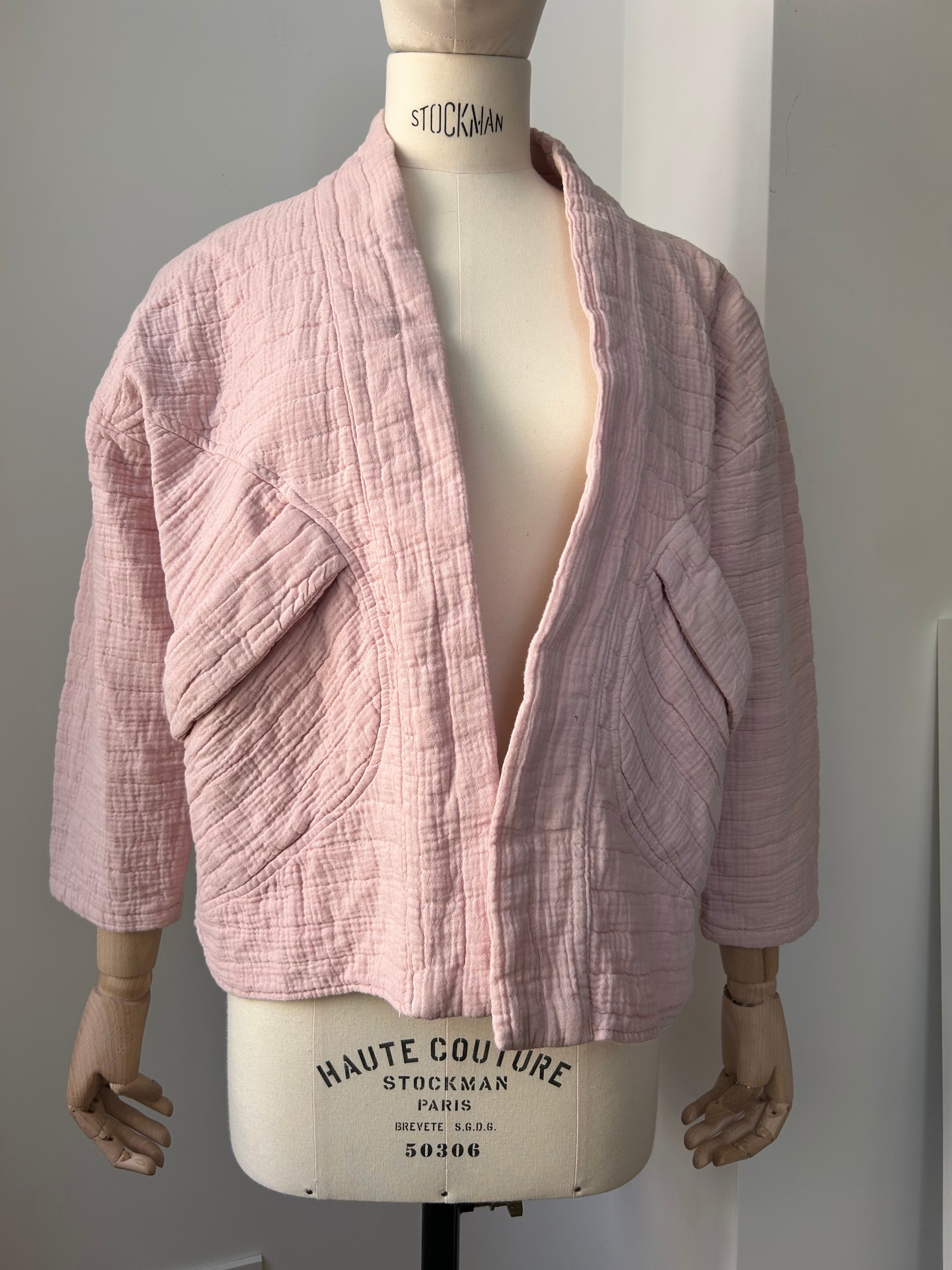 Kimono-Jacke - zartes Altrosa