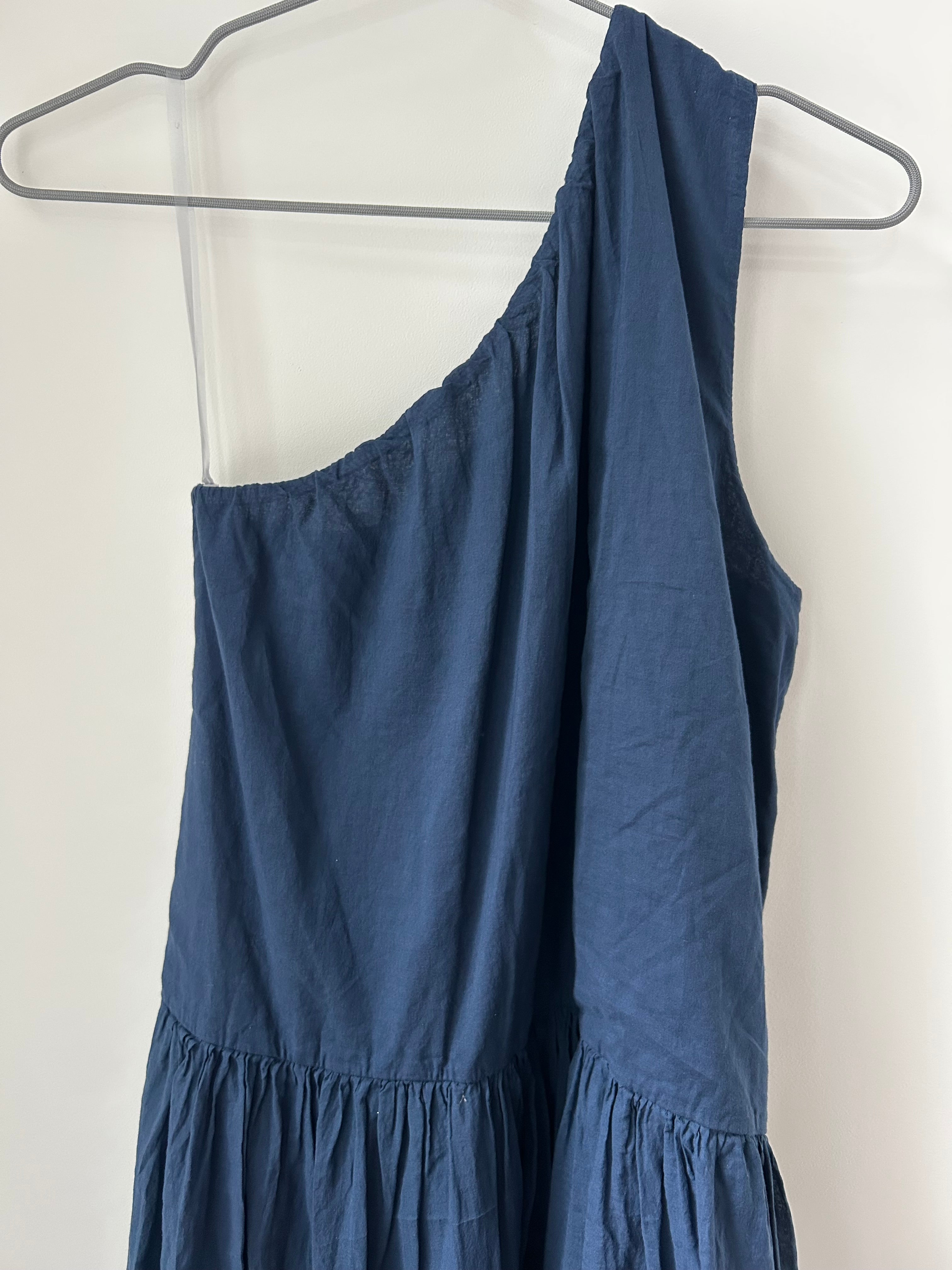 One Shoulder Kleid - dunkelblau