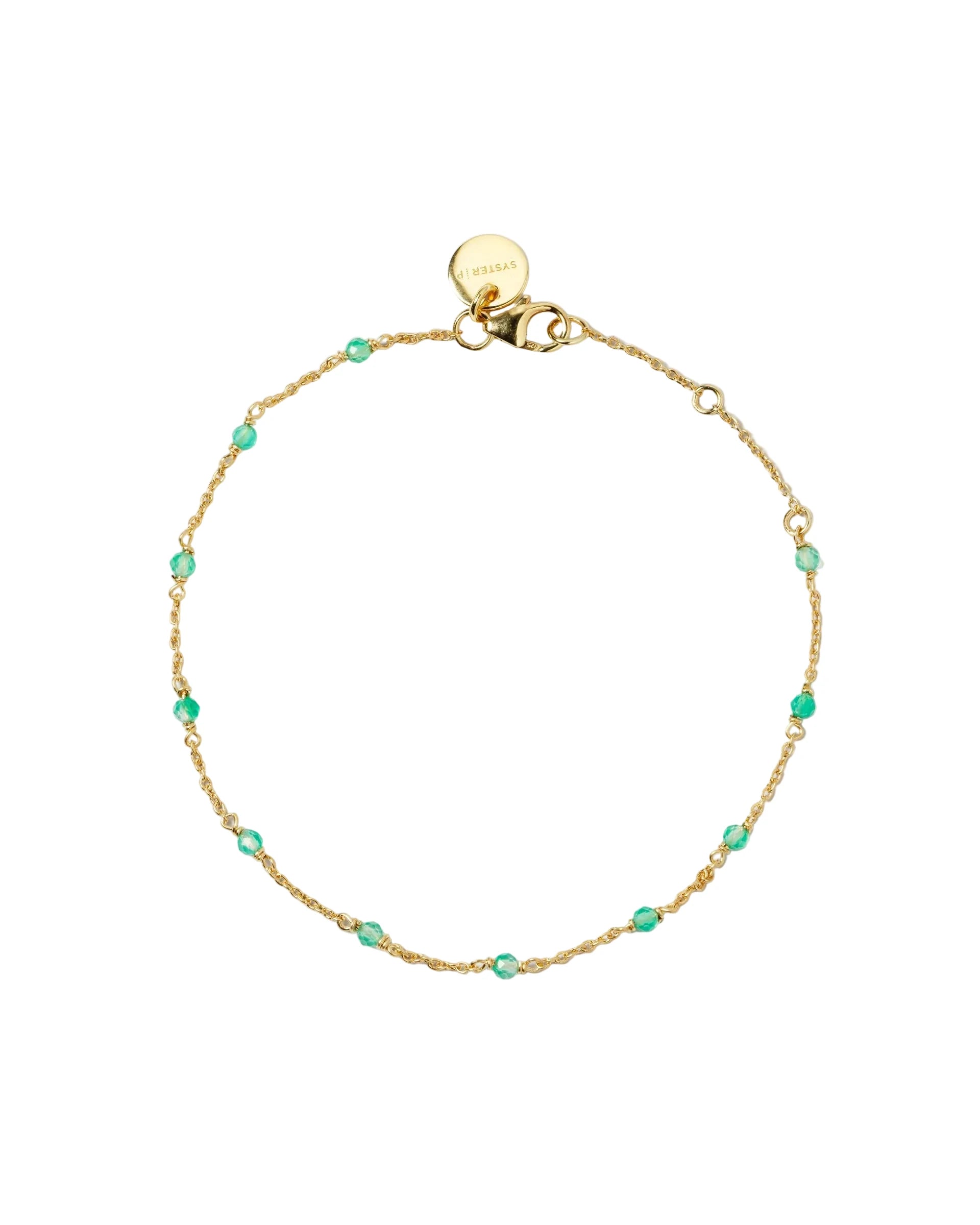 Armband Santa Monica - Gold / Green Onyx