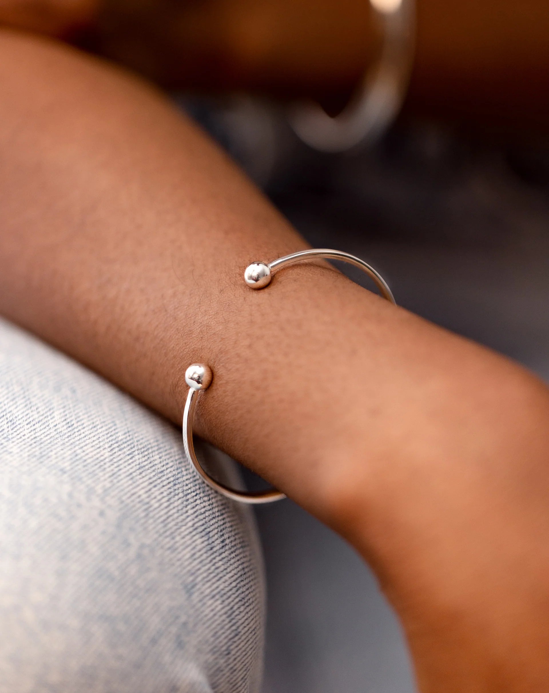 Armreif Strict Ball Bangle - silber