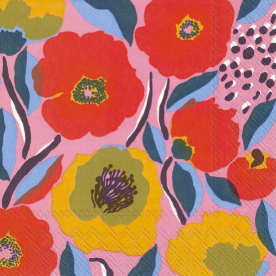 Marimekko Papierservietten - ROSARIUM - rose
