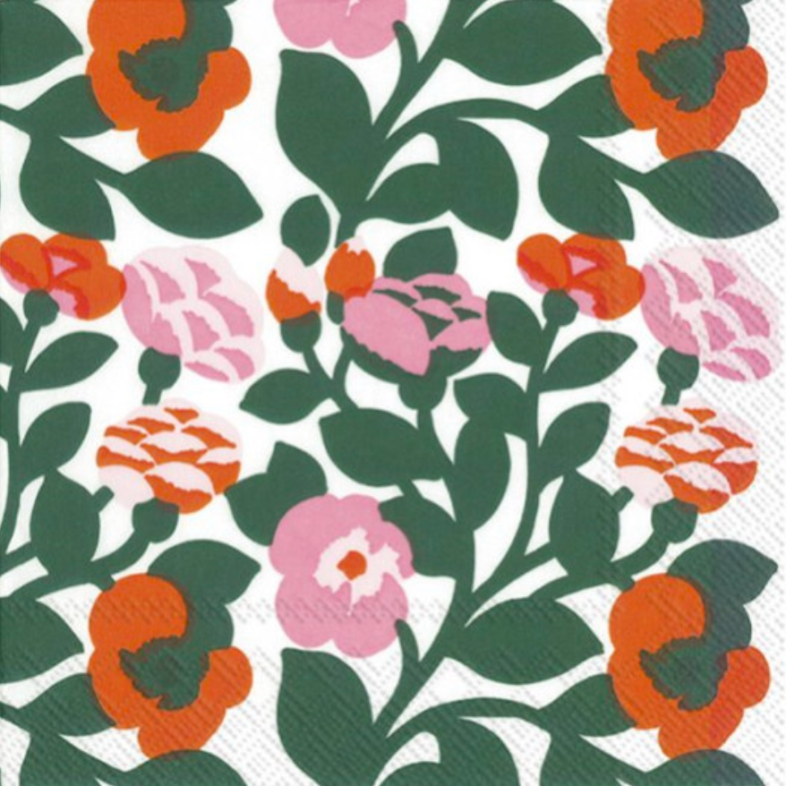Marimekko Papierservietten - GREEN GREEN - orange