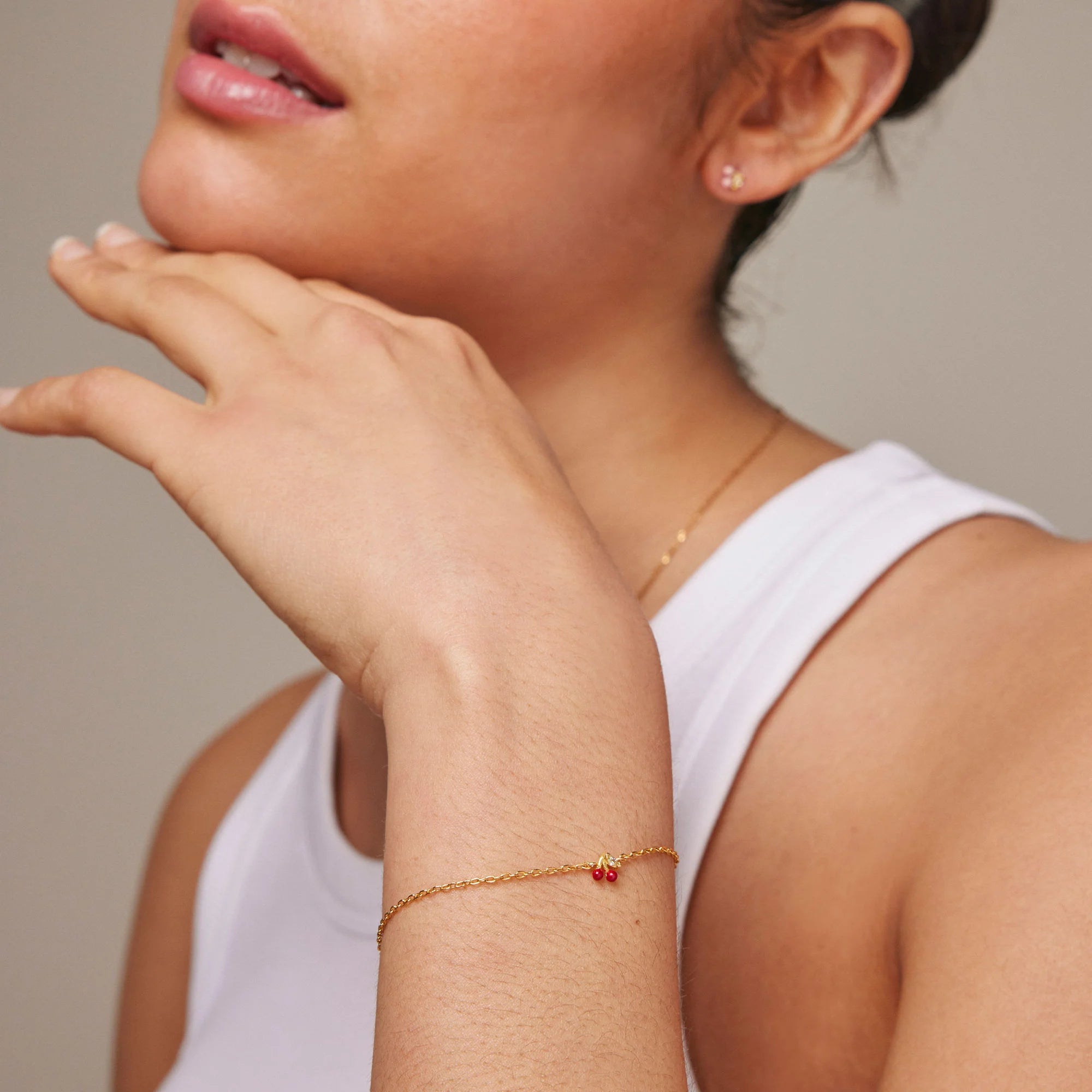 Armband Cherry - red/gold