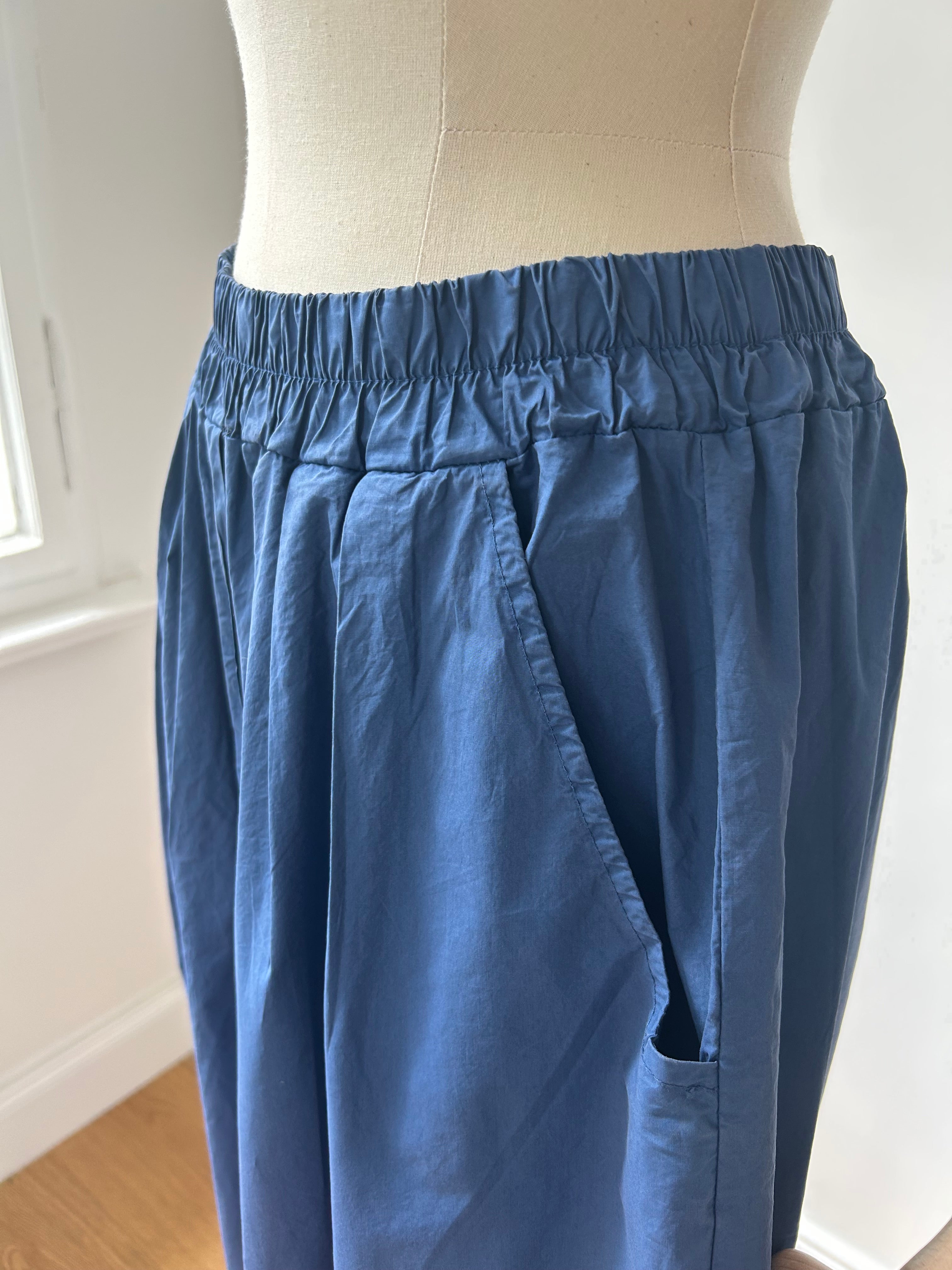 Leichte Culotte Palazzo-Hose - navy