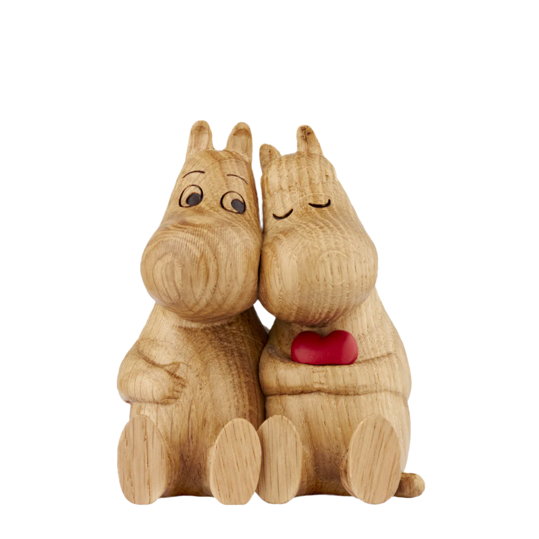 Figur Mumin - Umarmung mit rotem Herz
