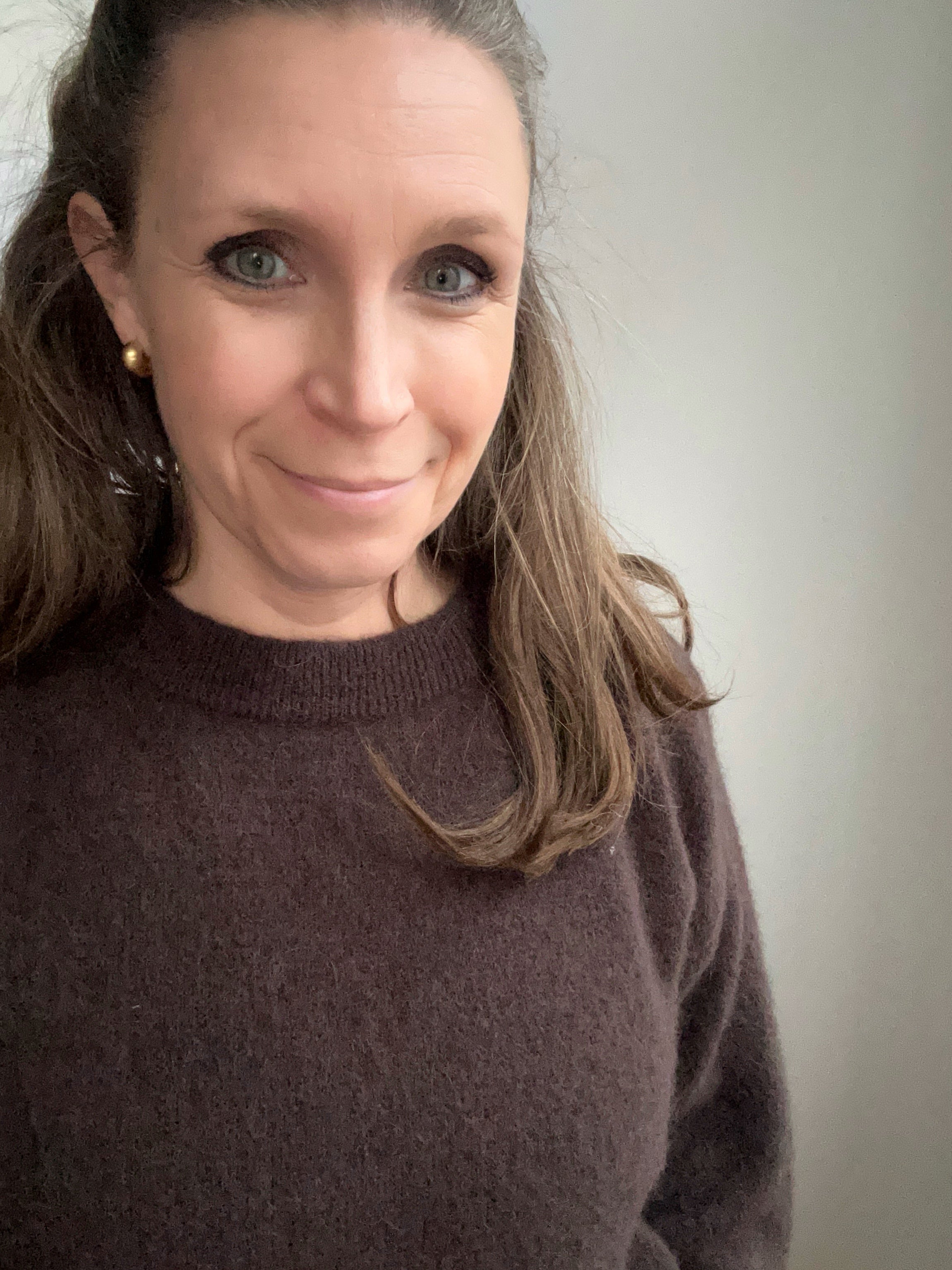 Rundhals-Pullover schokobraun