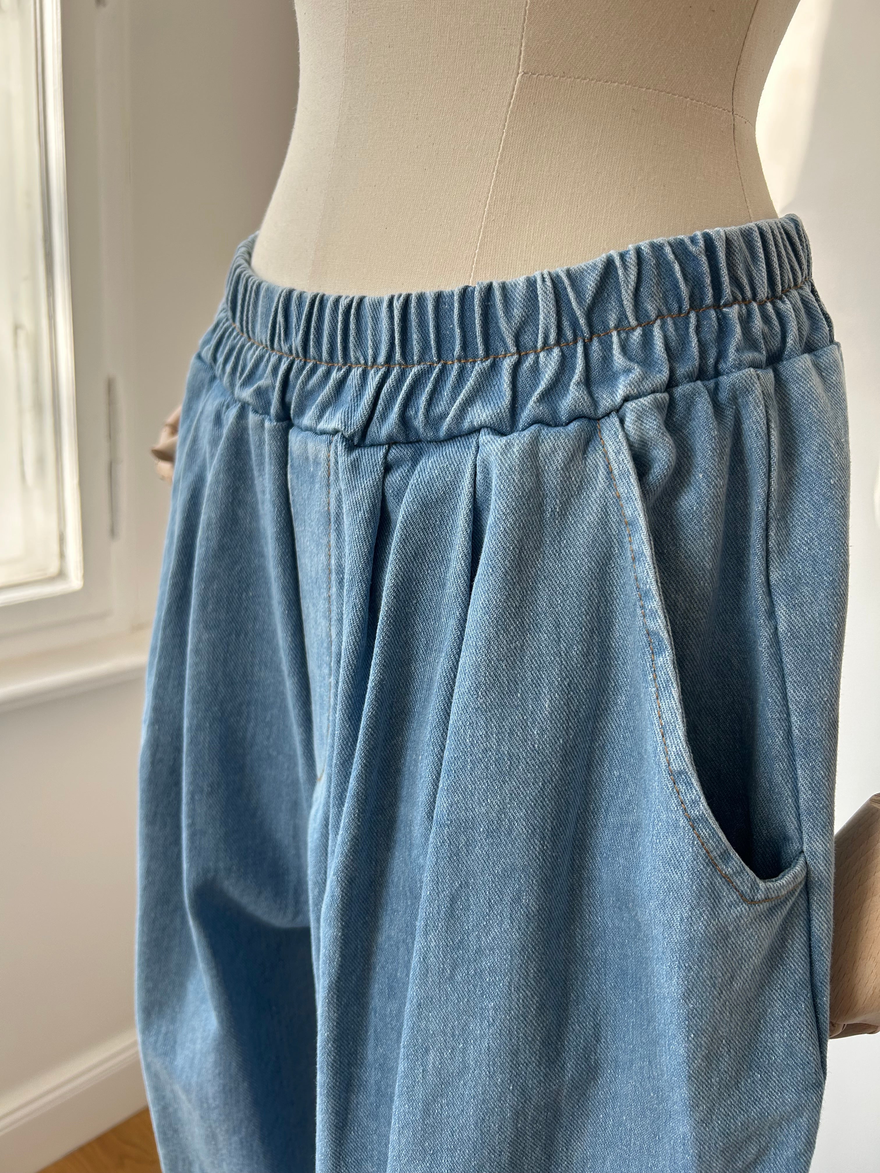 Culotte Palazzo-Hose - denim hell
