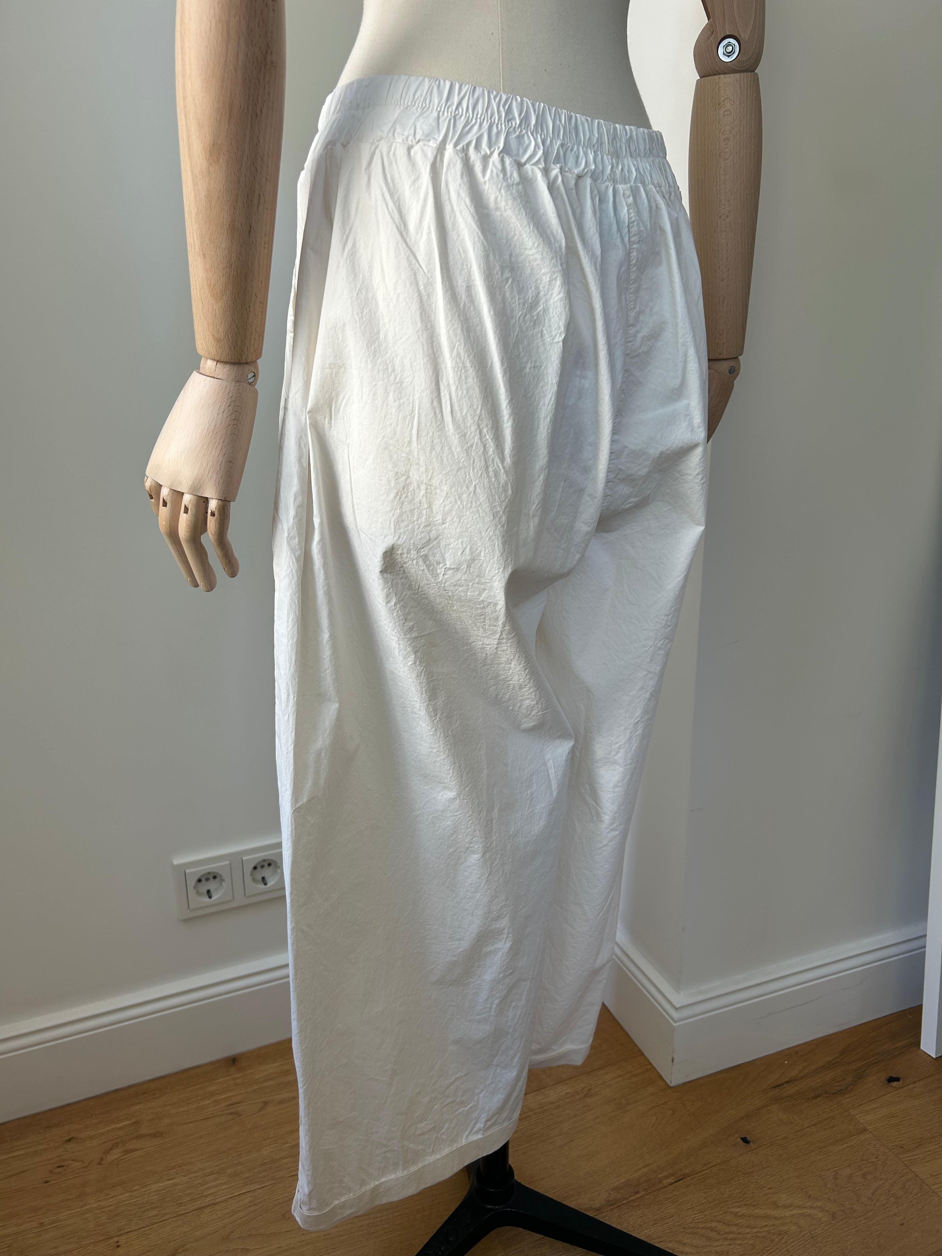 Leichte Culotte Palazzo-Hose - creme