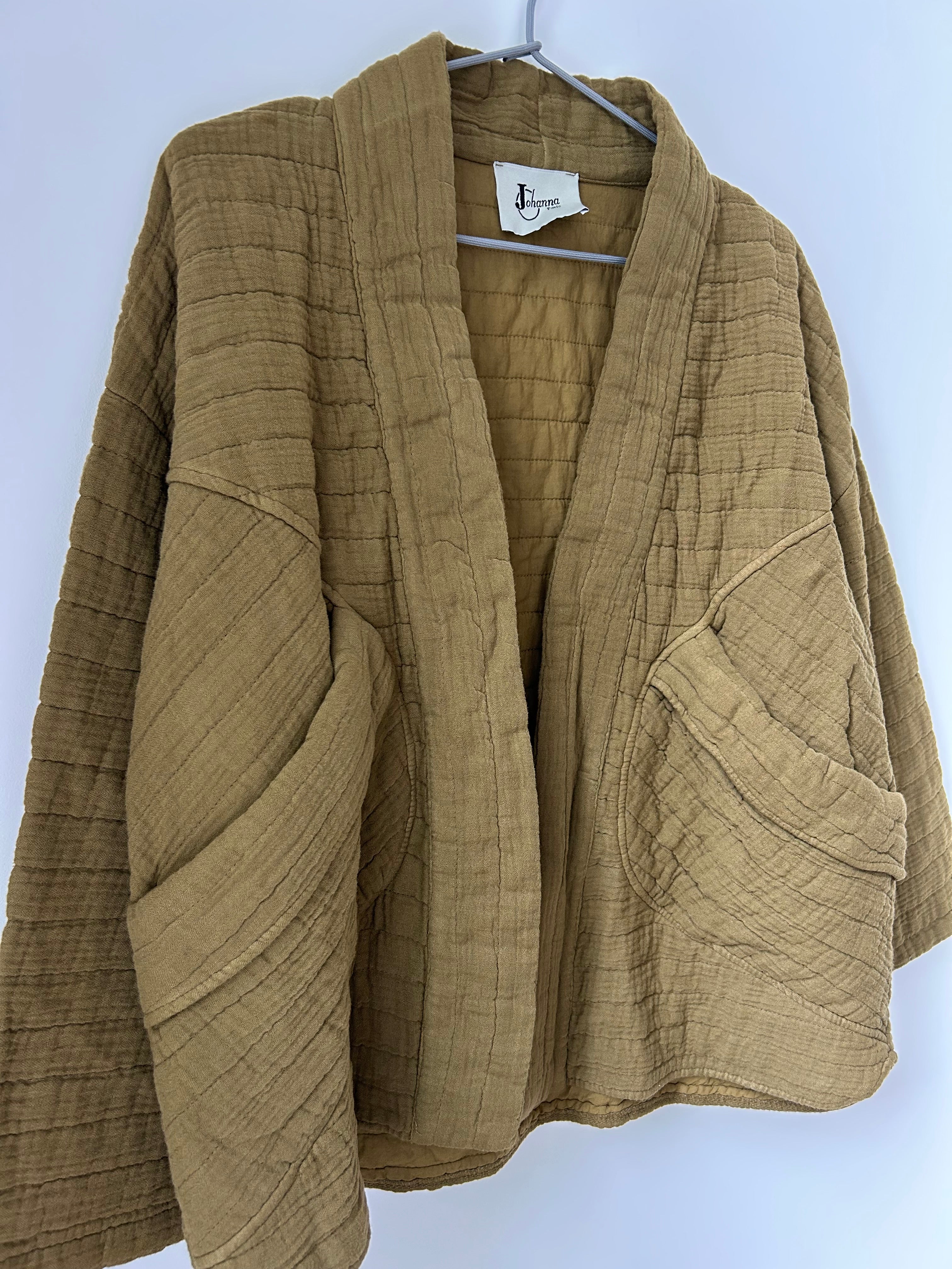 Kimono-Jacke - ocker