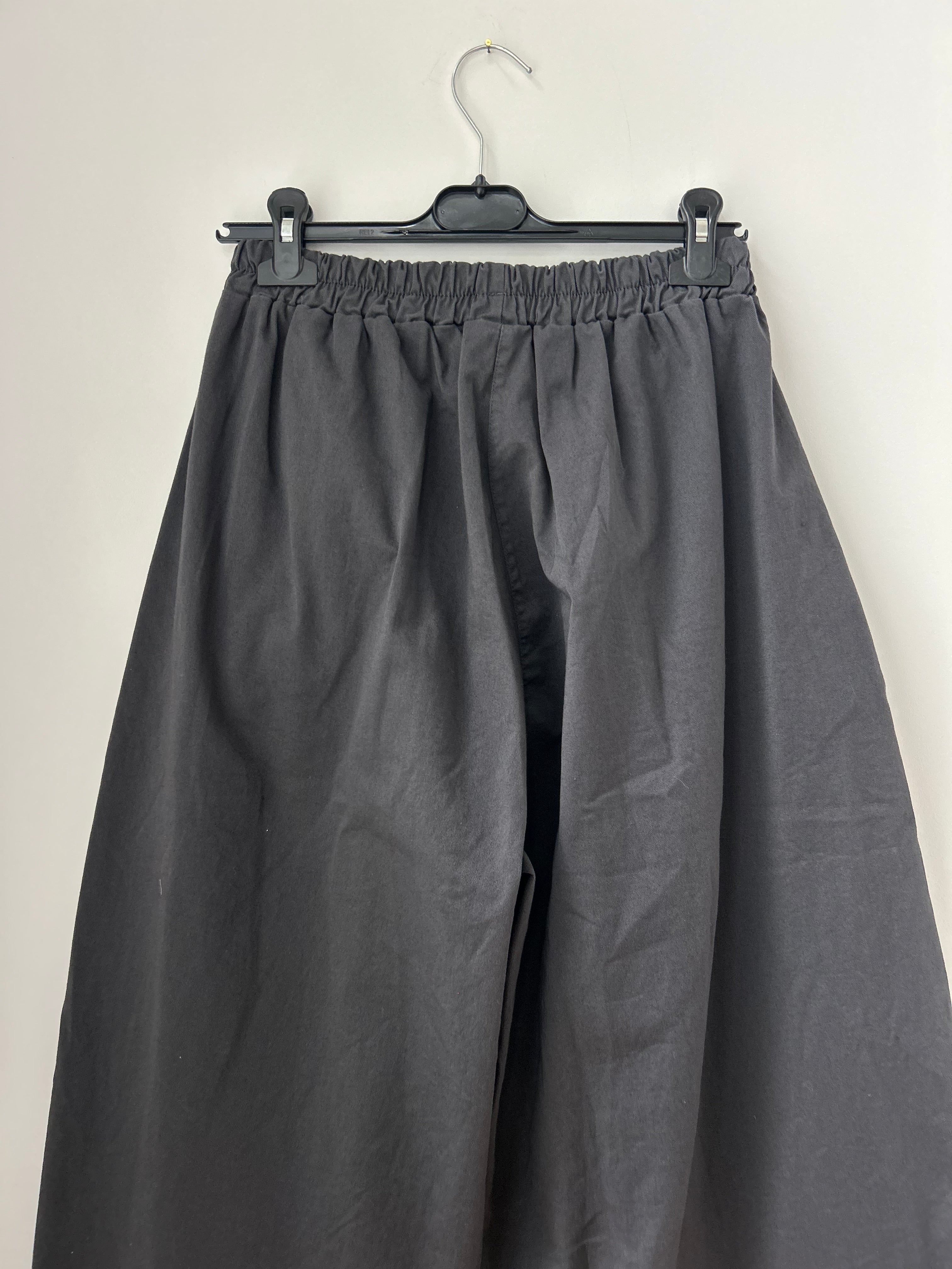 Warme Culotte Palazzo-Hose - dunkelgrau