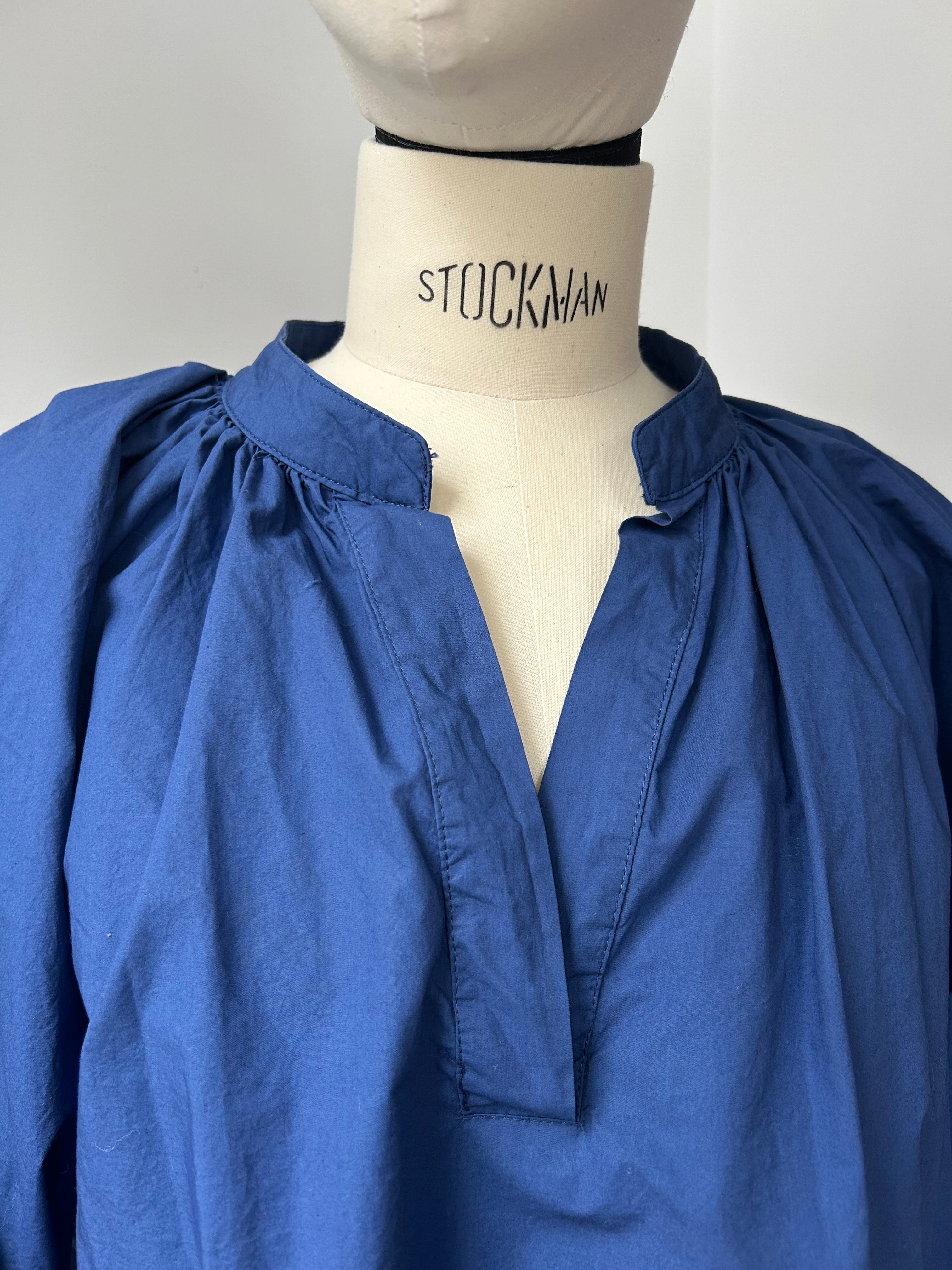 Bluse mit voluminösem Arm - navy