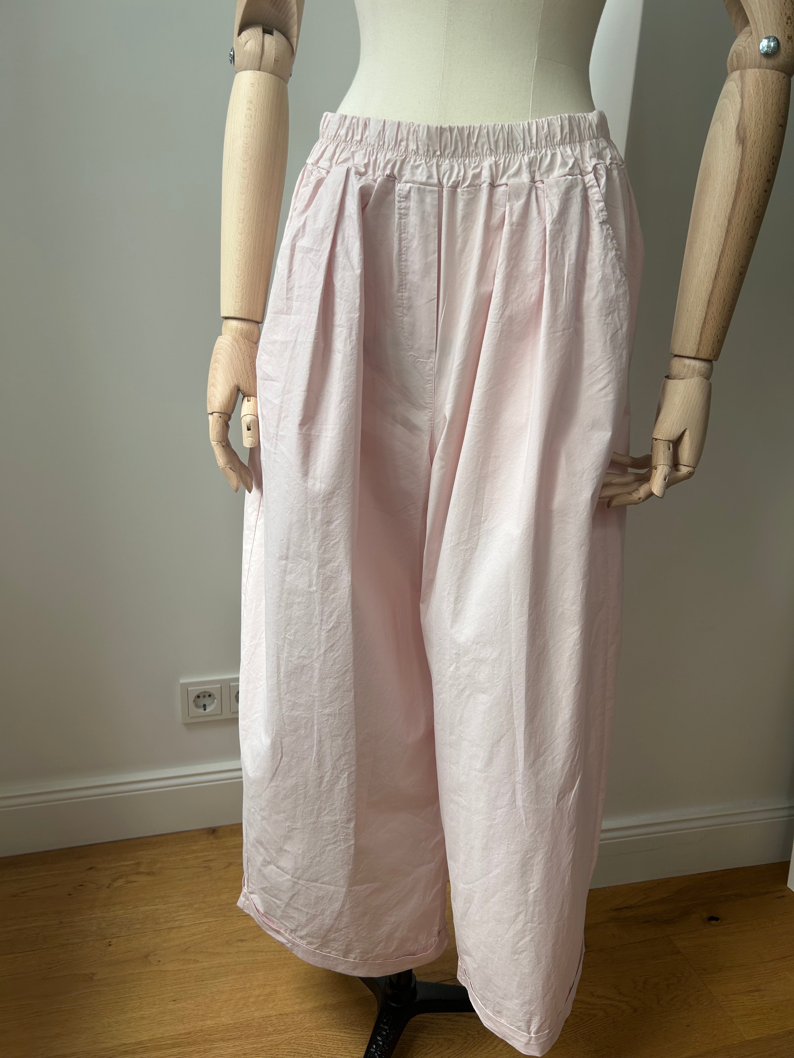 Leichte Culotte Palazzo-Hose - rosa