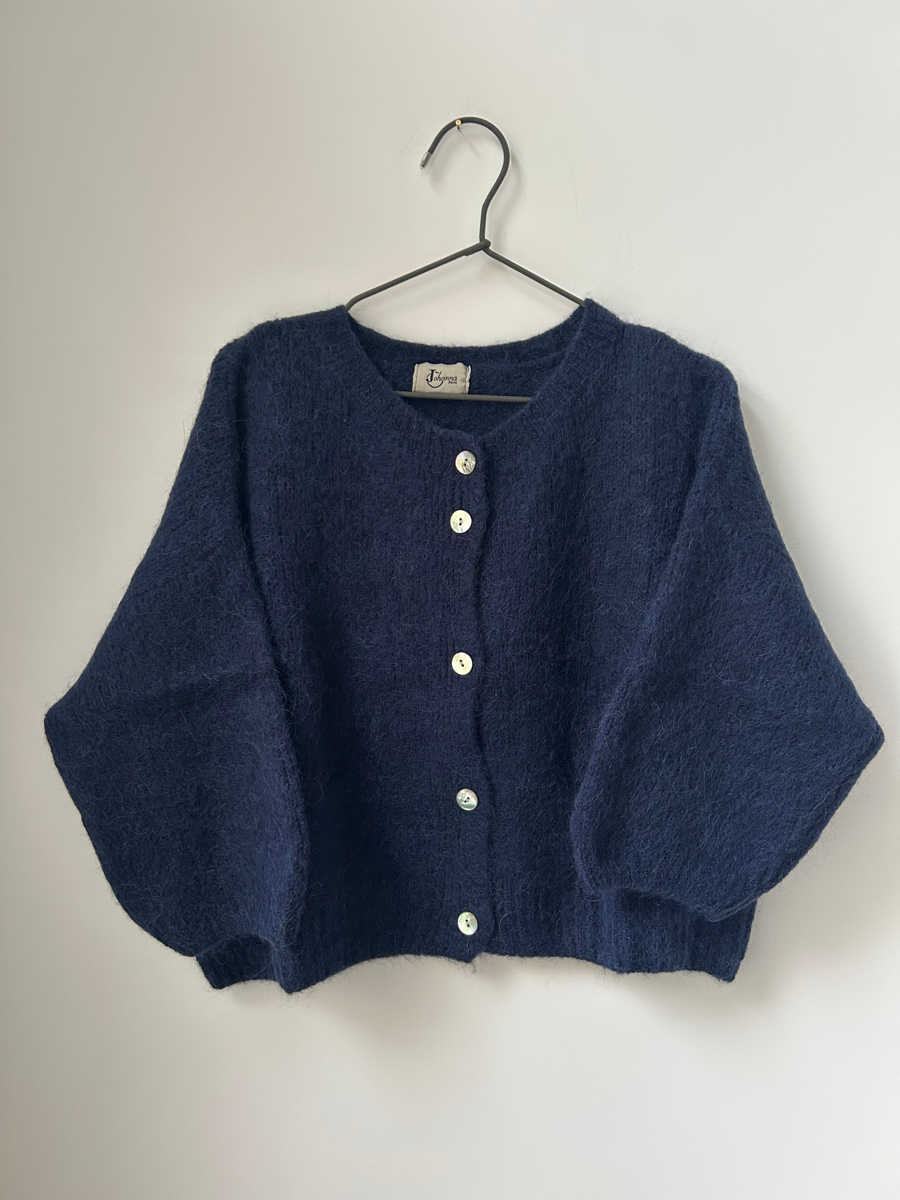 Kurze Strickjacke Cardigan - Navy