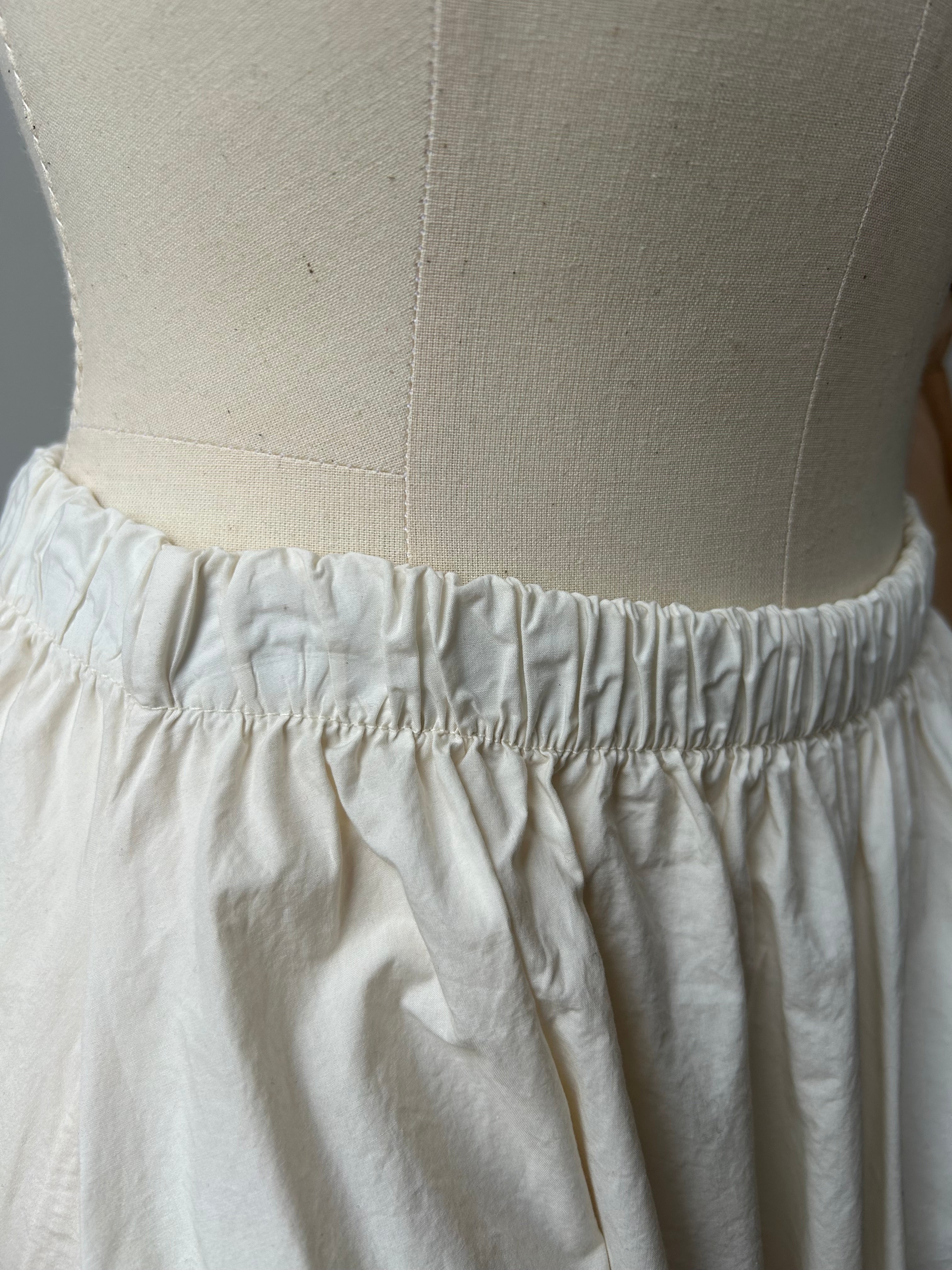 Baumwollrock mit Taschen - creme