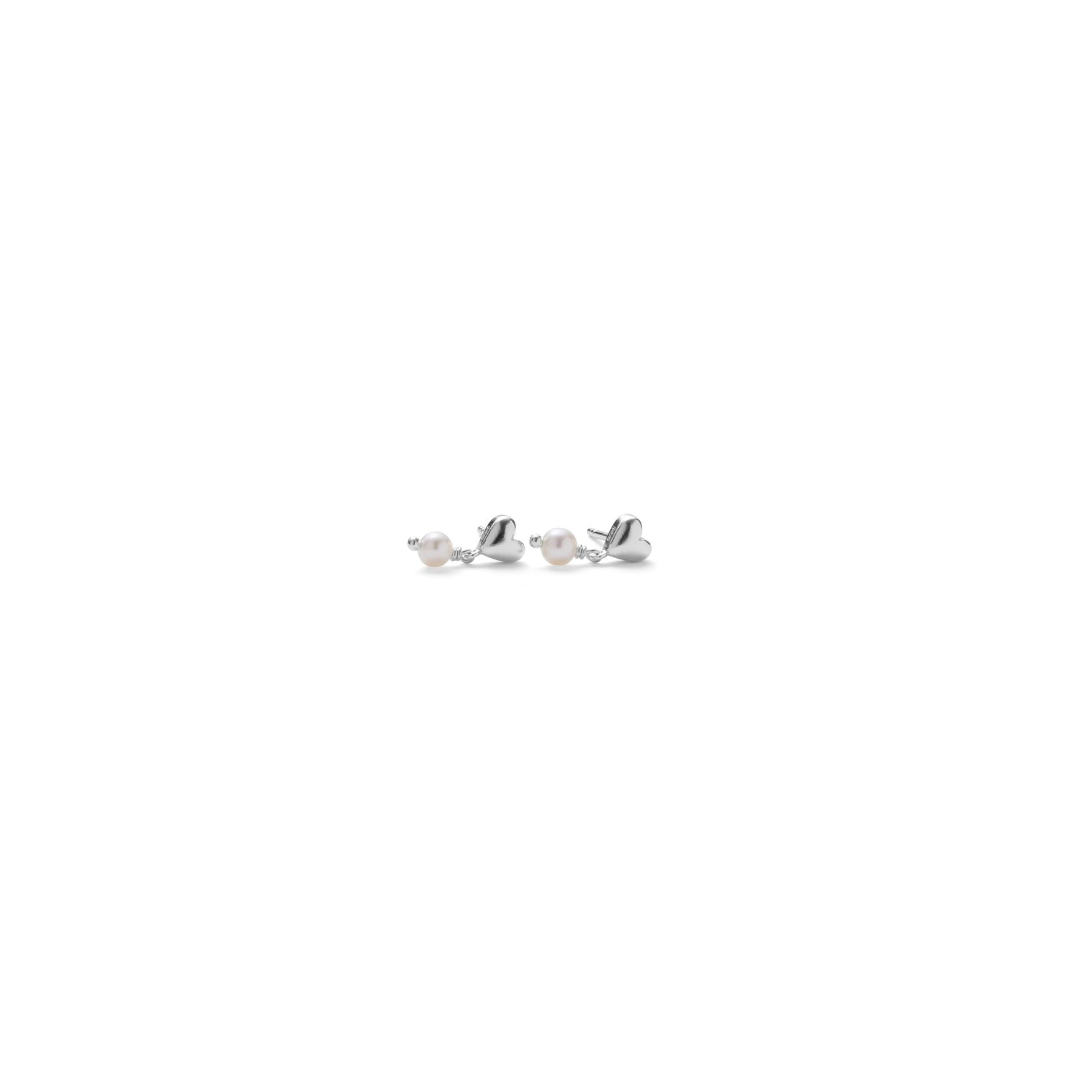White Adore Ohrstecker – silber