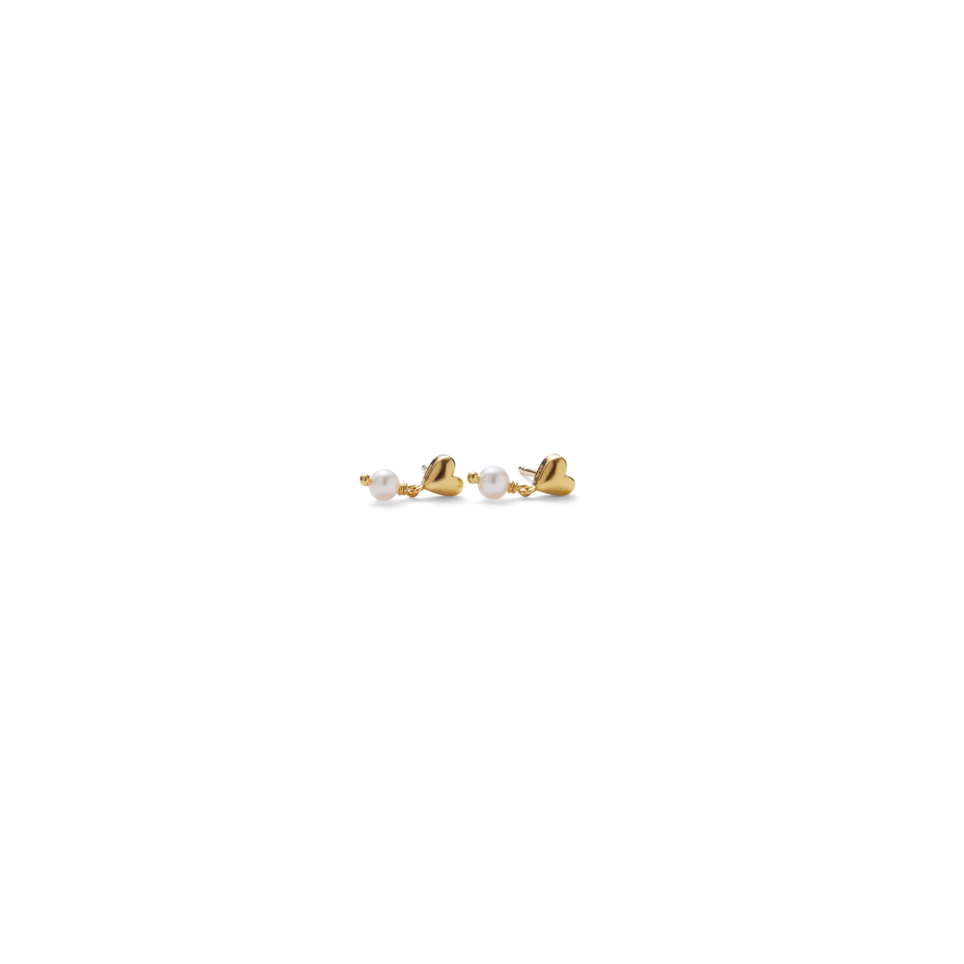 White Adore Ohrstecker – gold