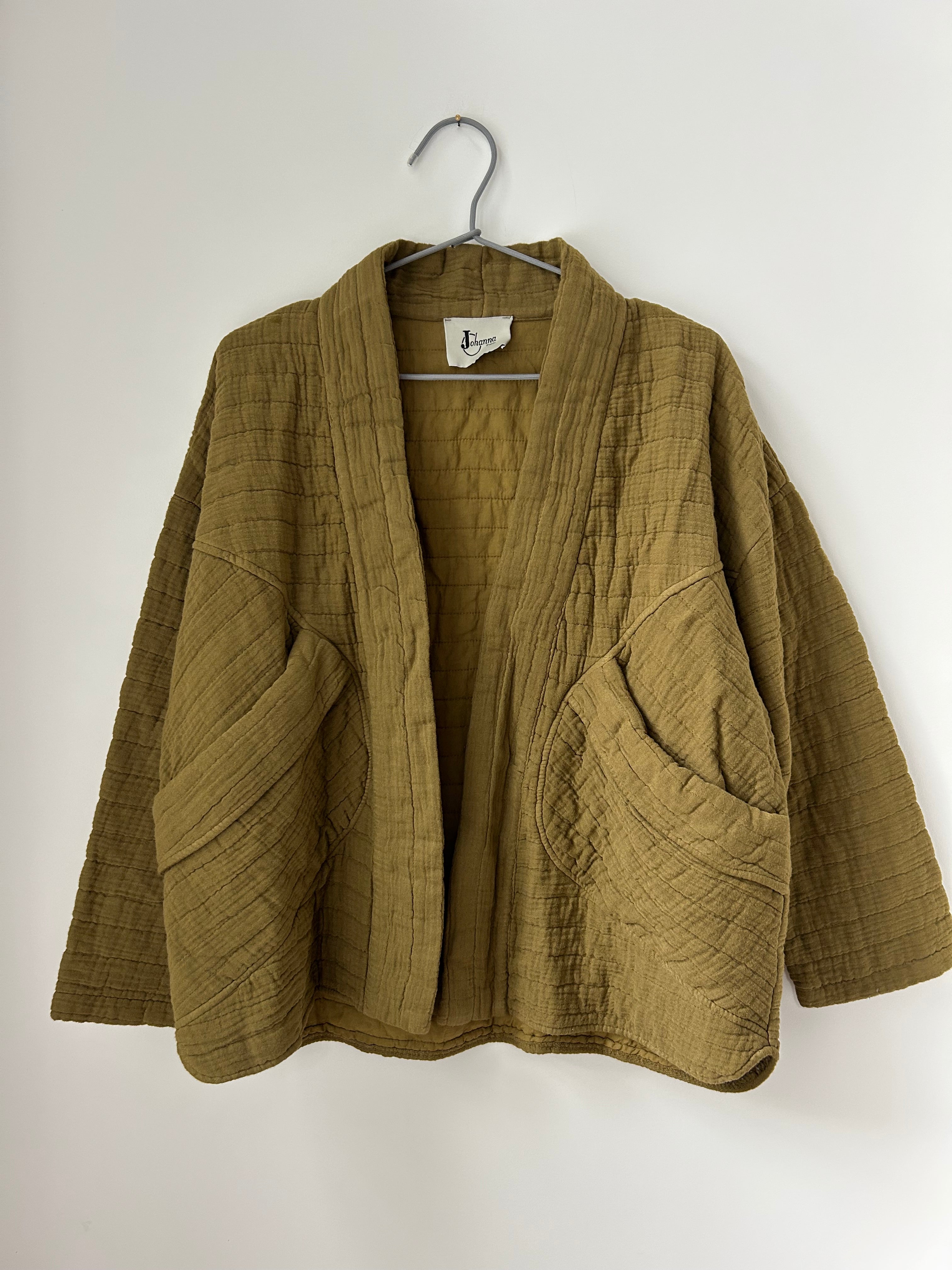 Kimono-Jacke - ocker