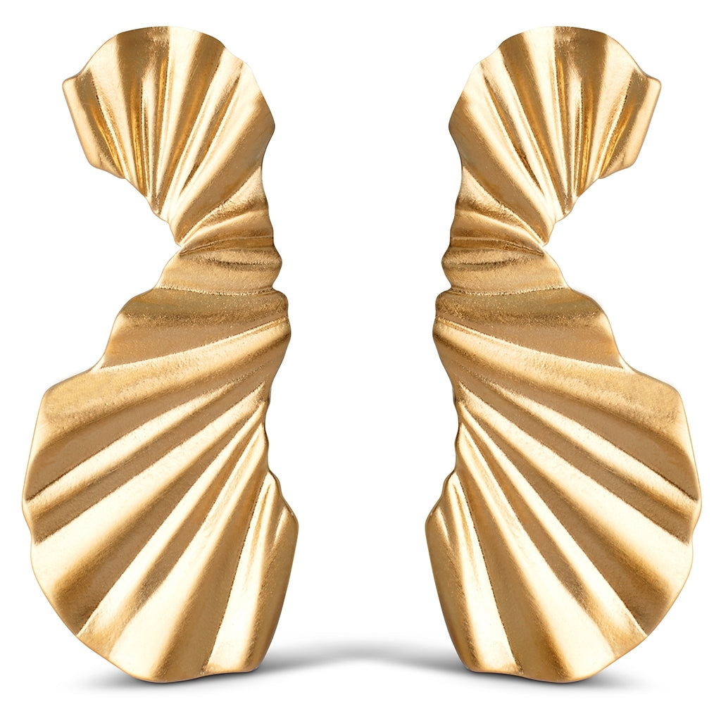 Ohrstecker Big Wave - gold