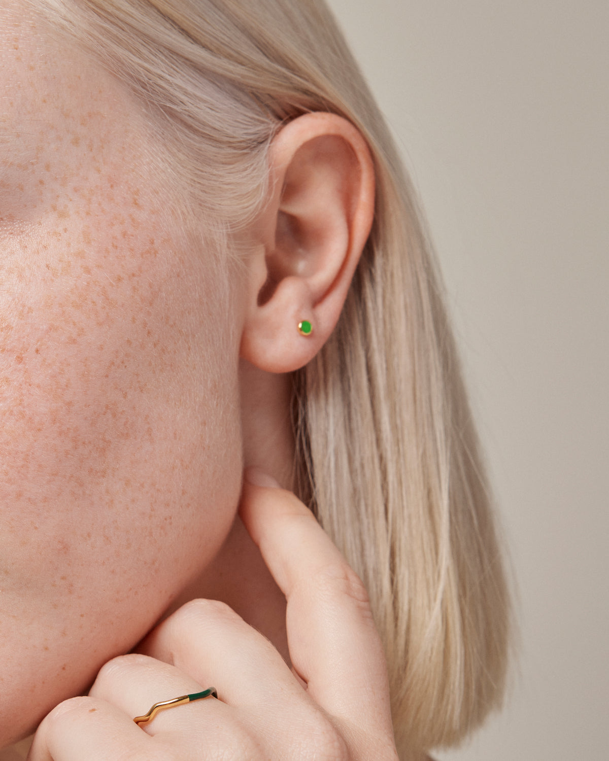 Ohrstecker - Enamel Dot - gold