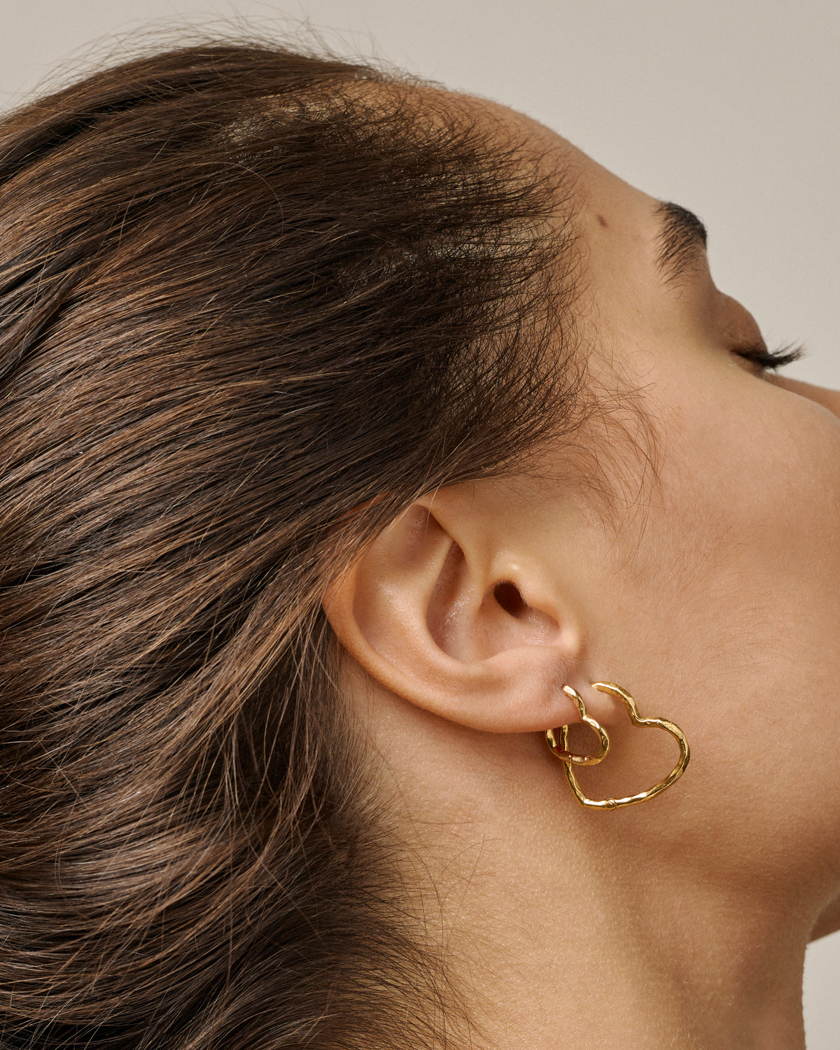 Hoops Organic Heart M - Gold